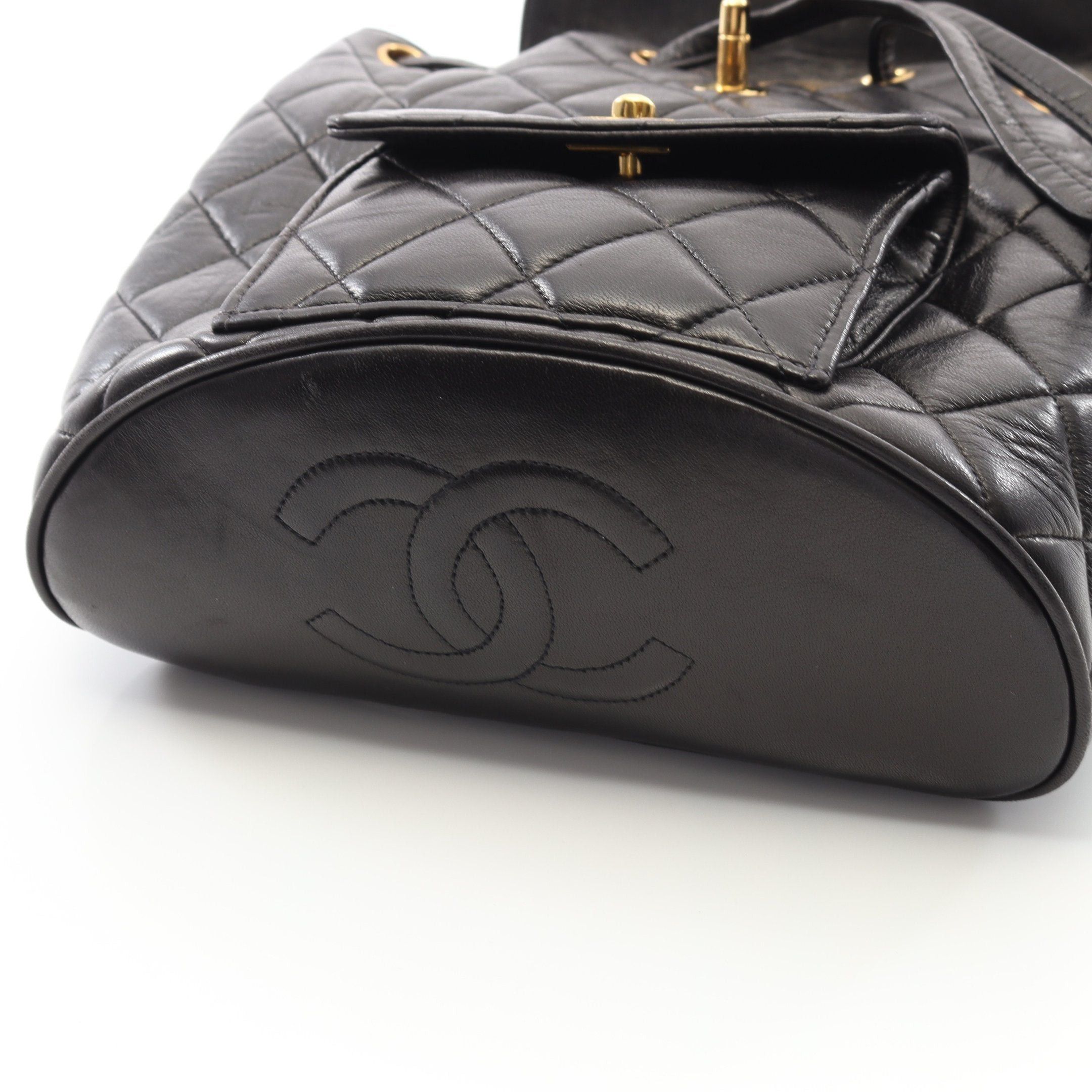 Chanel Chanel Matelasse Backpack Rucksack Lambskin Black Gold Hardware Size ONE SIZE - 7 Thumbnail