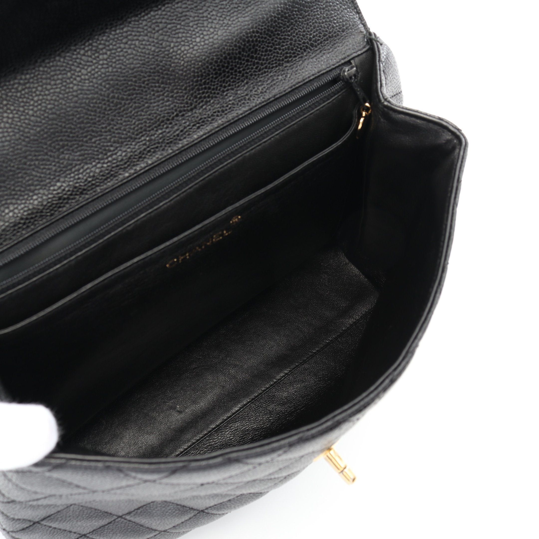 Chanel Chanel Matelasse Handbag Caviar Skin Black Gold Hardware Size ONE SIZE - 3 Thumbnail