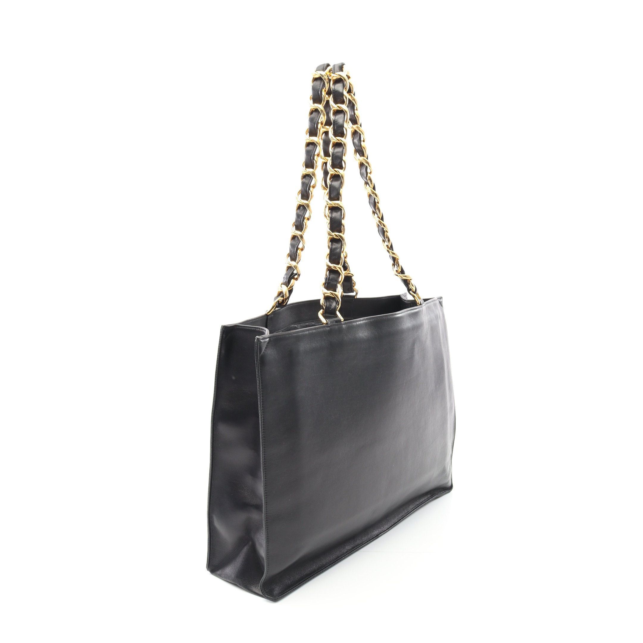 Chanel Chanel Big Coco Mark Chain Shoulder Bag Tote Leather Black Gold Hardware Size ONE SIZE - 2 Thumbnail