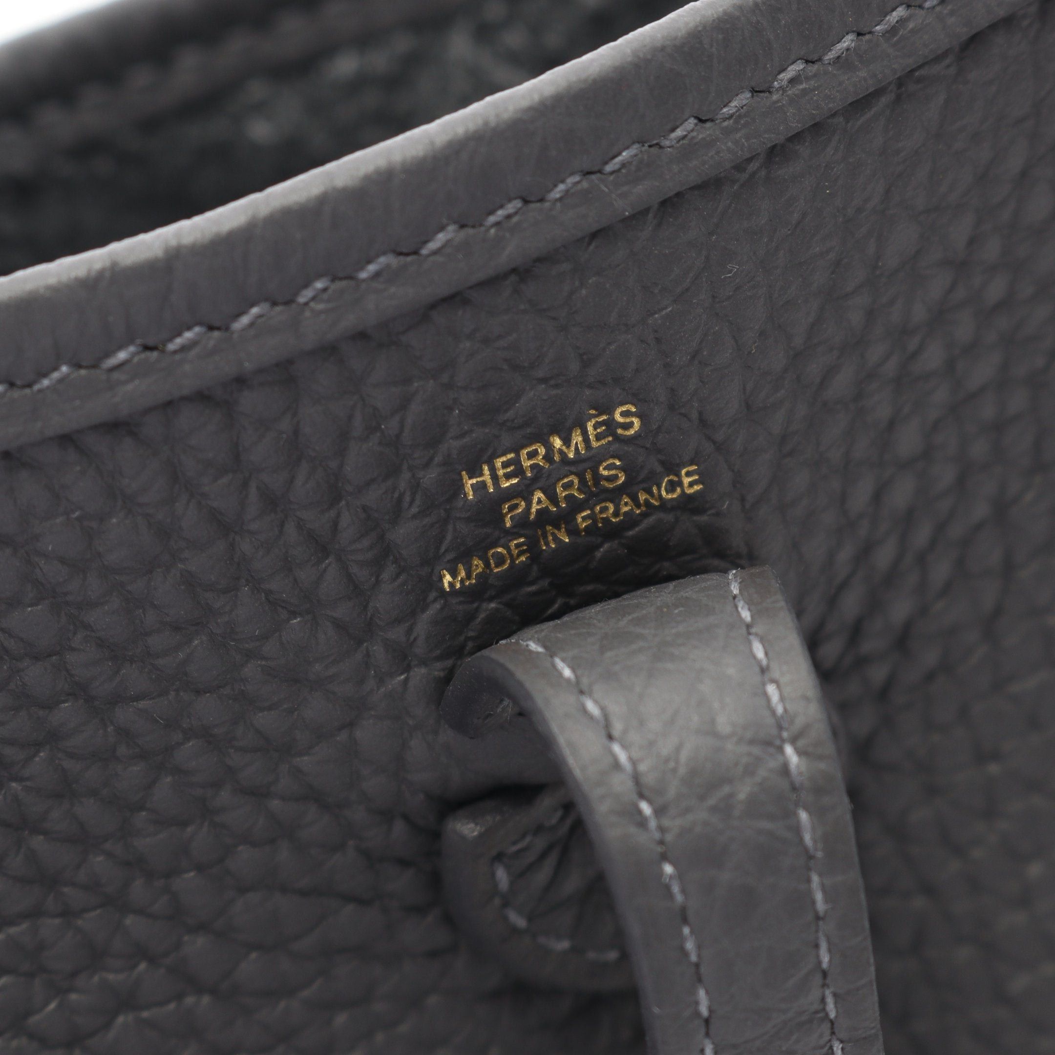Hermes Hermes Evelyn Tpm Amazon Ardoise Shoulder Bag Clemence Leather Gray Gold Hardware Double Engraved Size ONE SIZE - 4 Thumbnail