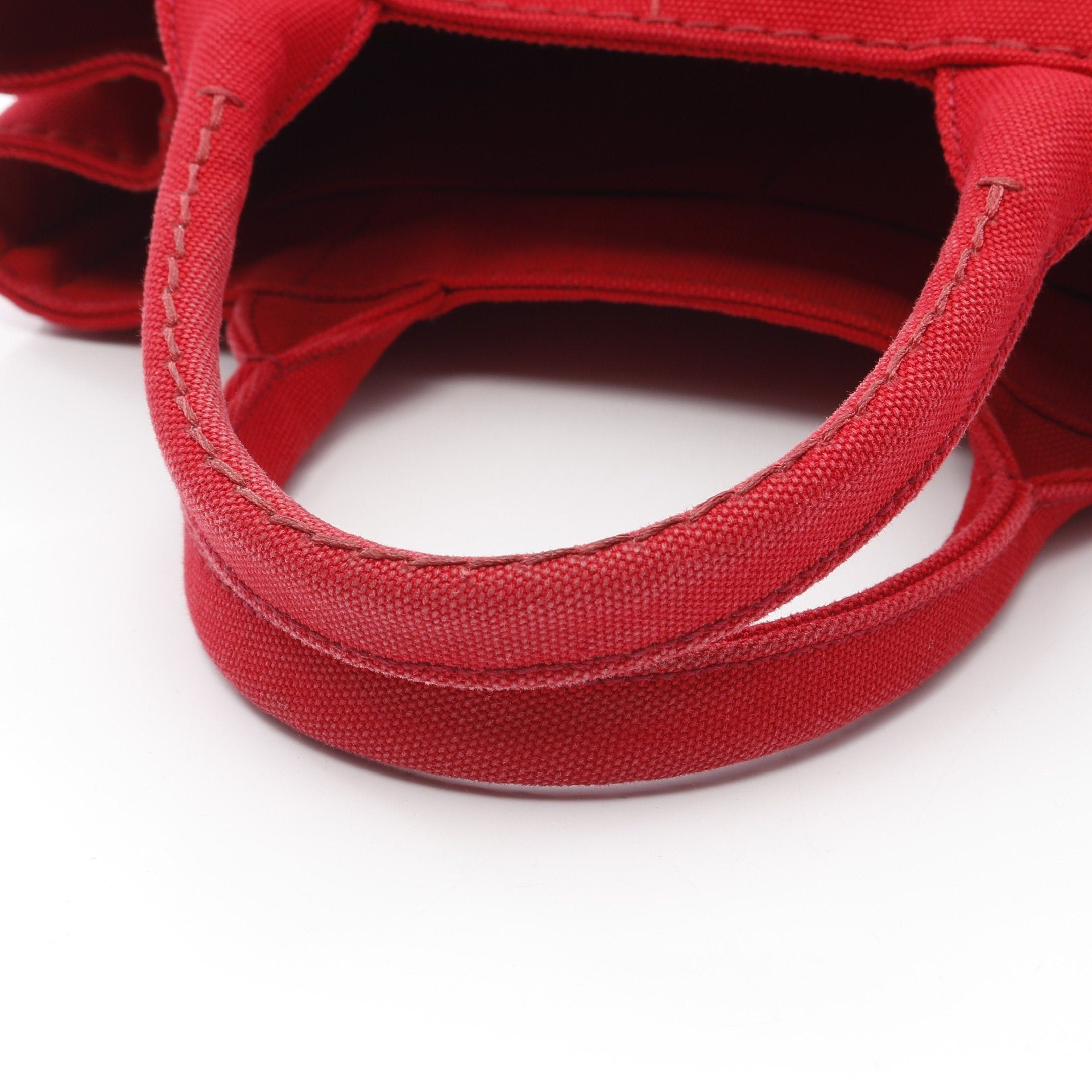 Prada Prada Canapa Kanapa Handbag Tote Bag Canvas Red Size ONE SIZE - 9 Thumbnail