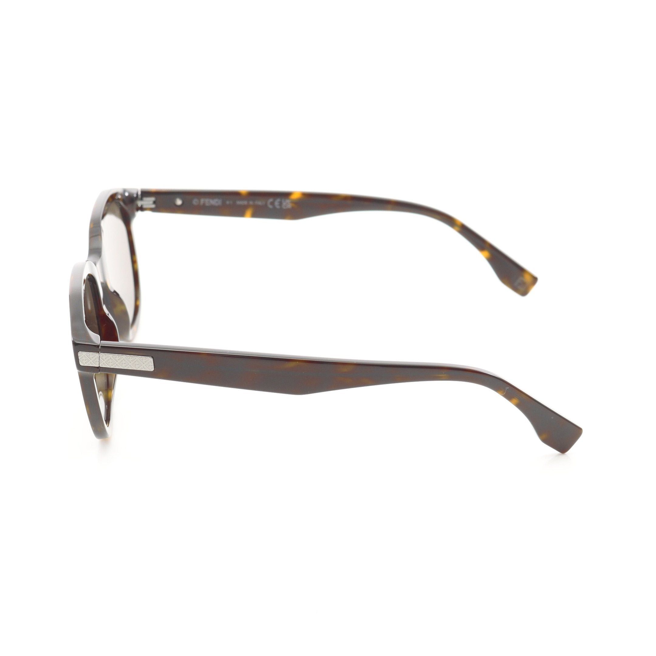 Fendi Fendi Zucca Sunglasses Tortoiseshell Pattern Dark Brown Size ONE SIZE - 3 Thumbnail