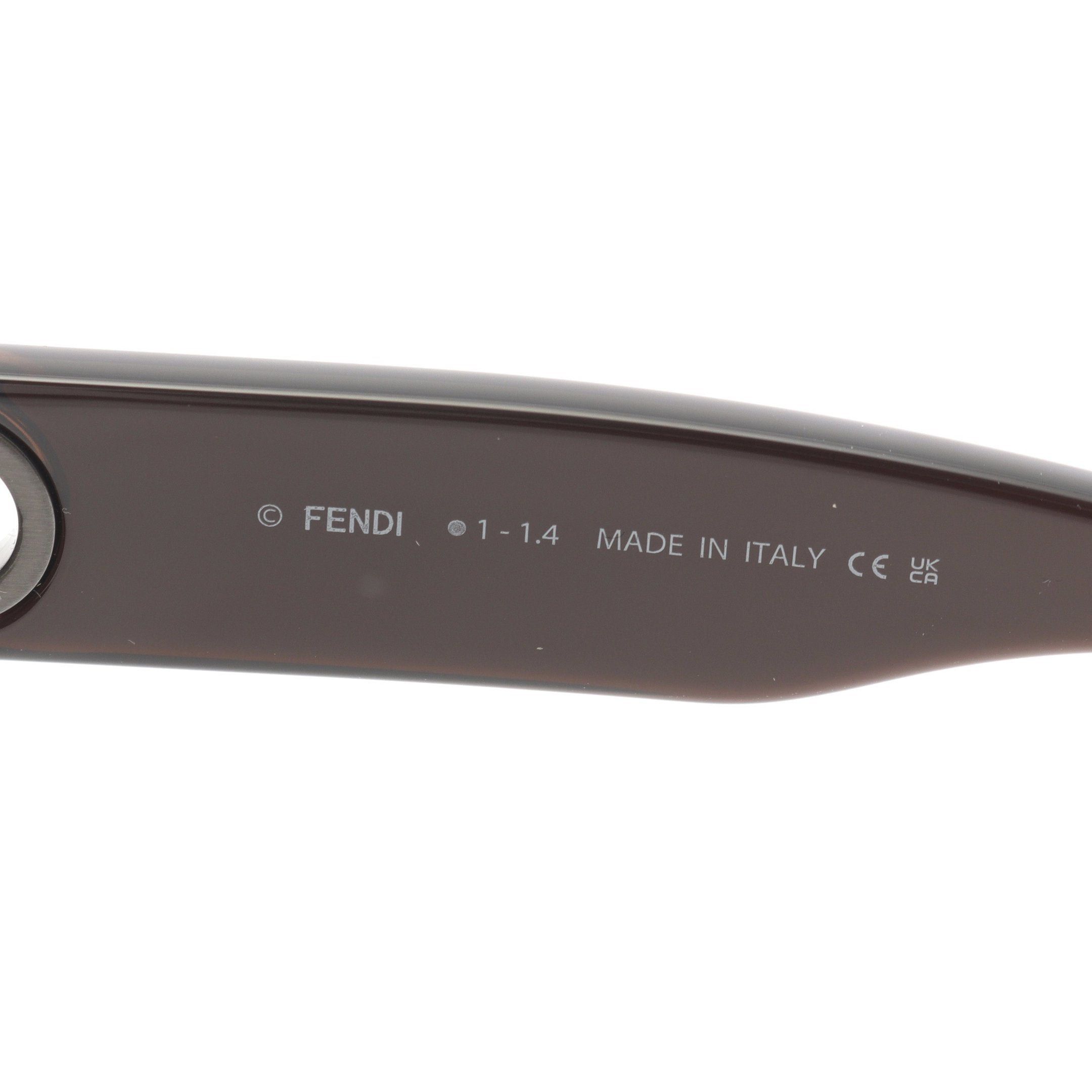 Fendi Fendi O'Lock Sunglasses Tortoiseshell Pattern Dark Brown Size ONE SIZE - 4 Thumbnail