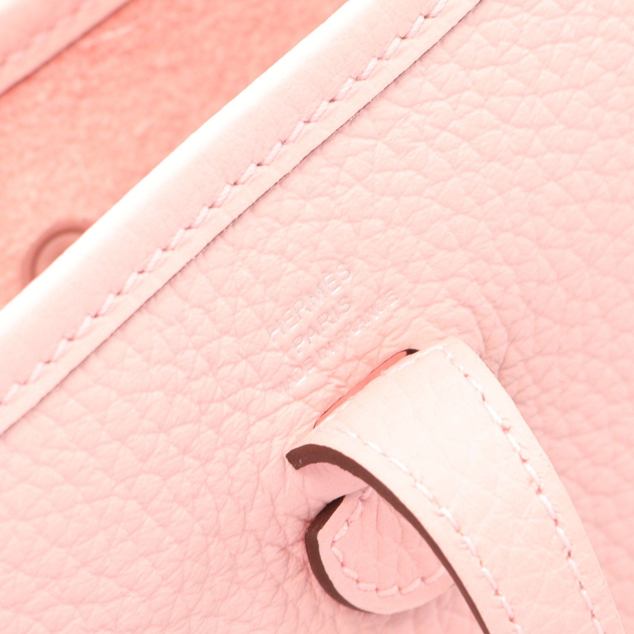 Hermes Hermes Evelyn Tpm Amazon Rose Sakura Shoulder Bag Clemence Leather Light Pink Silver Hardware Double Engraved Size ONE SIZE - 4 Thumbnail