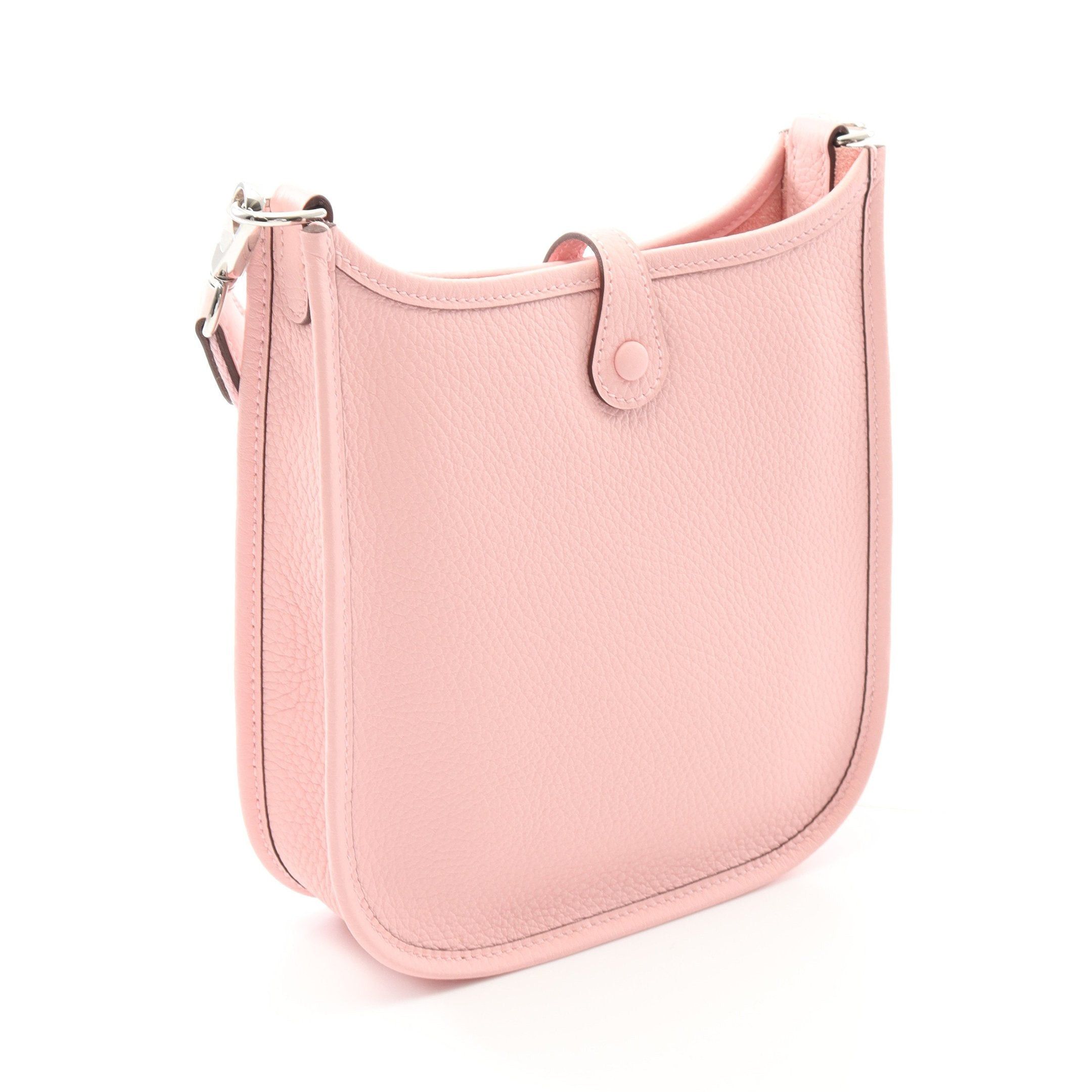 Hermes Hermes Evelyn Tpm Amazon Rose Sakura Shoulder Bag Clemence Leather Light Pink Silver Hardware Double Engraved Size ONE SIZE - 2 Thumbnail