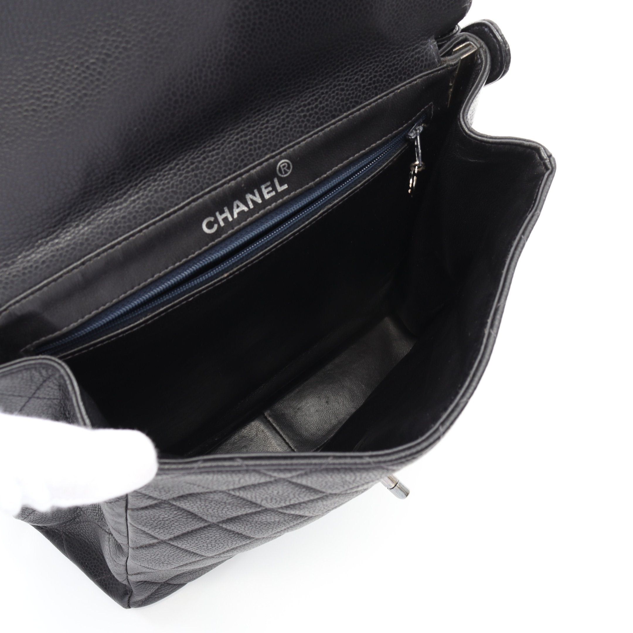 Chanel Chanel Matelasse Double Face One Shoulder Bag Caviar Skin Black Silver Hardware Size ONE SIZE - 4 Thumbnail