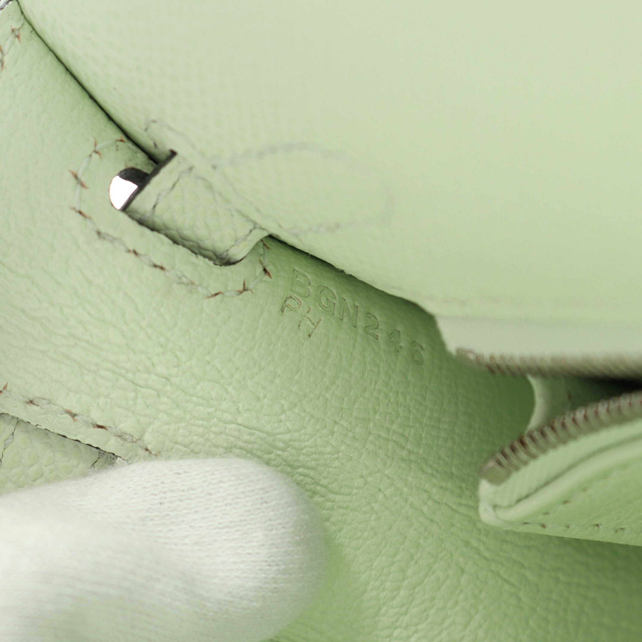 Hermes Hermes Kelly 25 Handbag Veau Epsom Light Green Silver Hardware Outside Sewing Double Engraved Size ONE SIZE - 5 Thumbnail