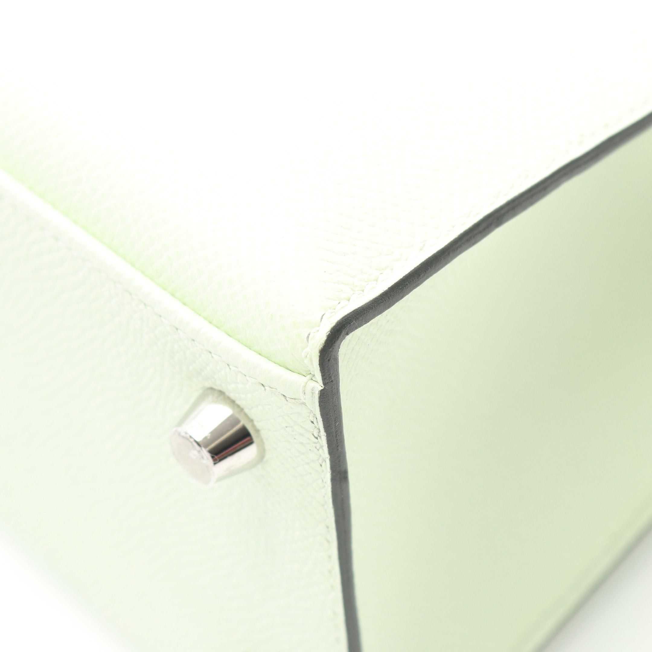 Hermes Hermes Kelly 25 Handbag Veau Epsom Light Green Silver Hardware Outside Sewing Double Engraved Size ONE SIZE - 7 Thumbnail