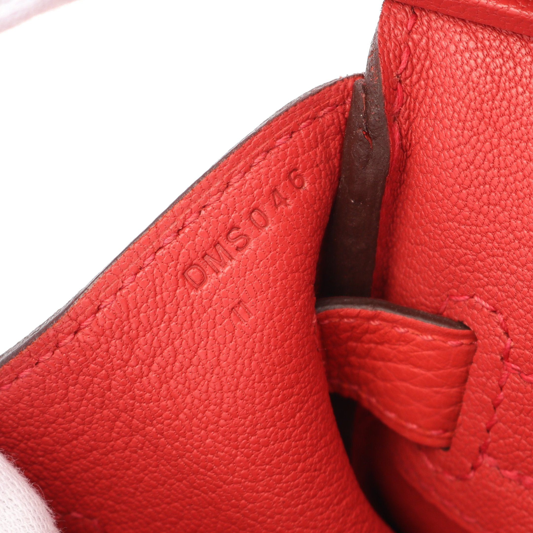 Hermes Hermes Birkin 30 Rouge Pivoine Handbag Togo Pink Red Gold Hardware D Stamp Size ONE SIZE - 5 Thumbnail