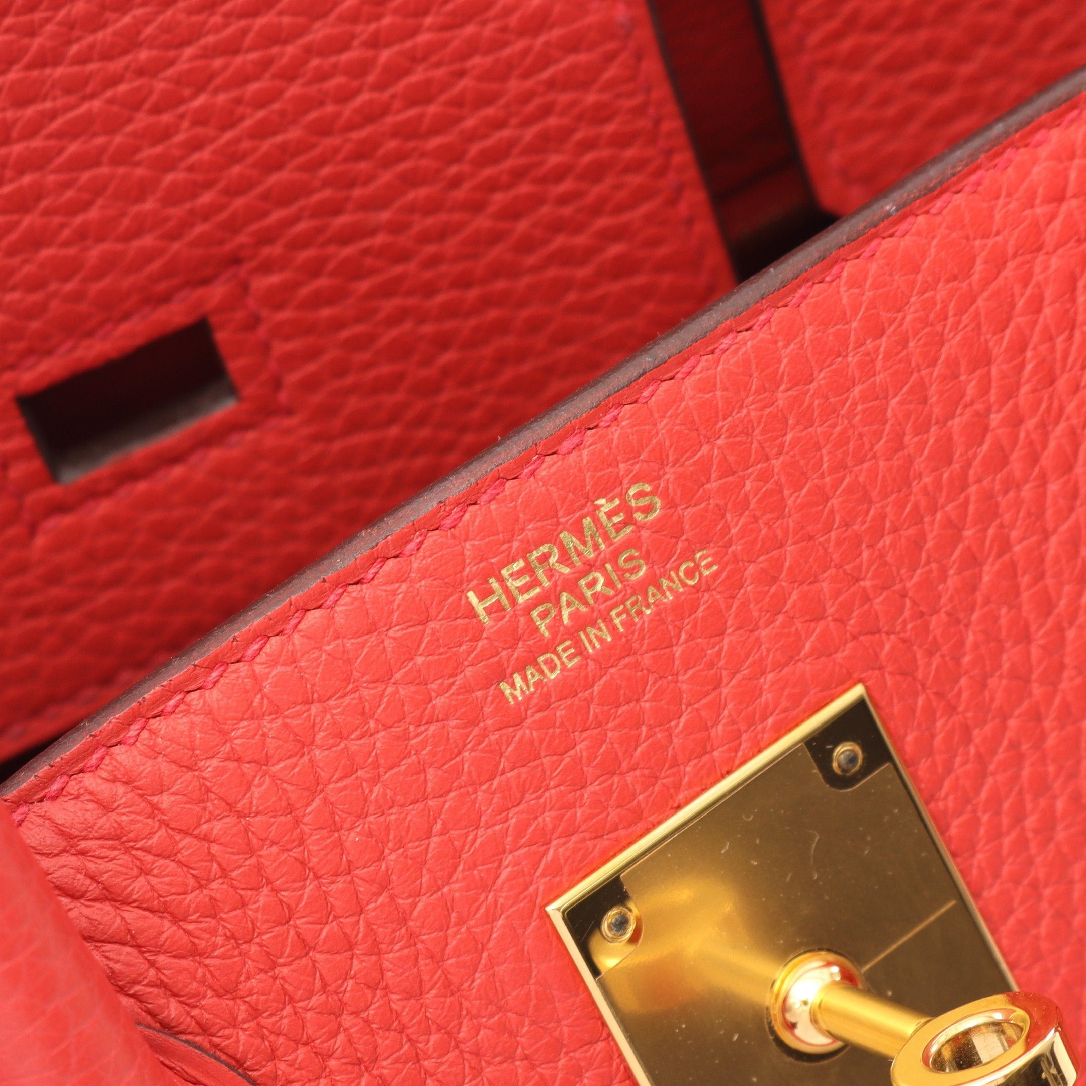 Hermes Hermes Birkin 30 Rouge Pivoine Handbag Togo Pink Red Gold Hardware D Stamp Size ONE SIZE - 4 Thumbnail