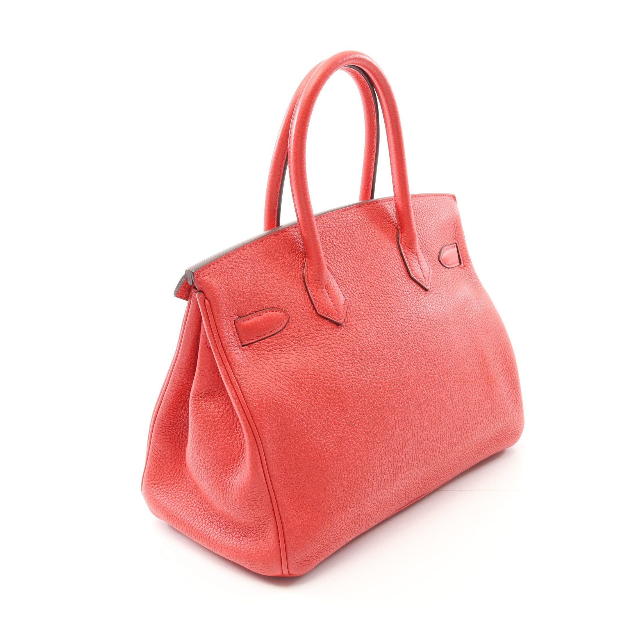 Hermes Hermes Birkin 30 Rouge Pivoine Handbag Togo Pink Red Gold Hardware D Stamp Size ONE SIZE - 2 Thumbnail