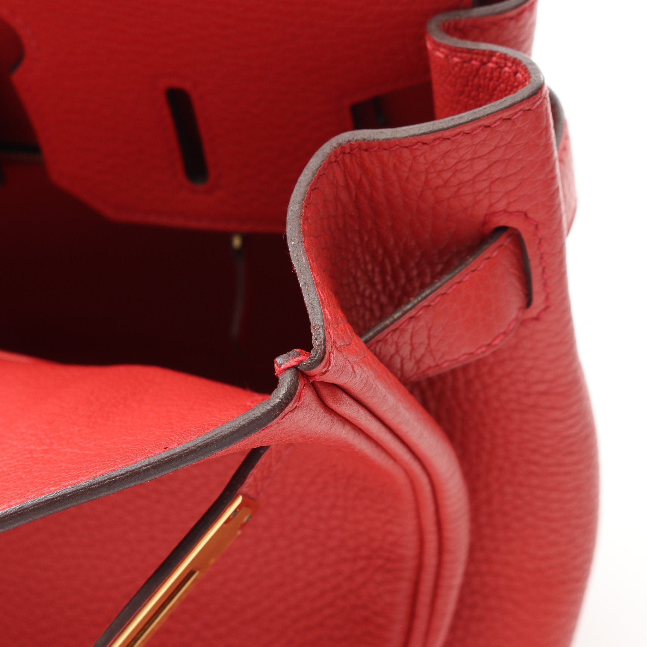 Hermes Hermes Birkin 30 Rouge Pivoine Handbag Togo Pink Red Gold Hardware D Stamp Size ONE SIZE - 10 Thumbnail