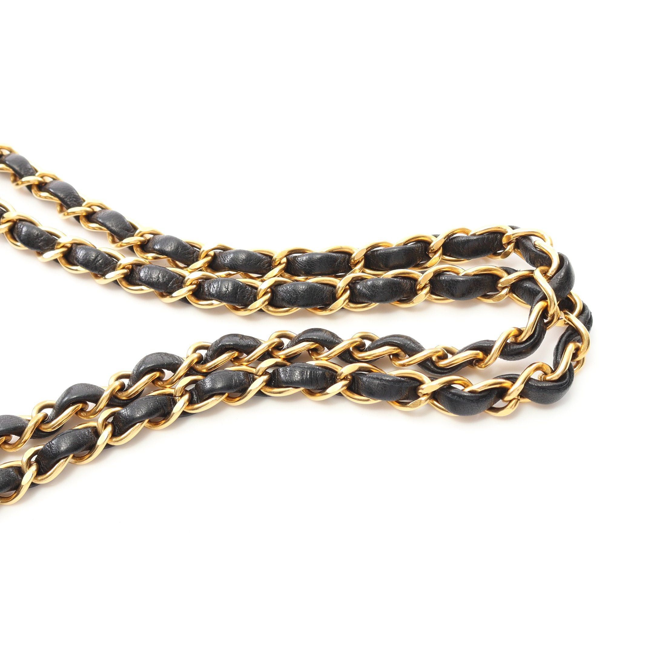 Chanel Chanel Matelasse Double Flap Chain Shoulder Bag Lambskin Black Gold Hardware Size ONE SIZE - 10 Thumbnail