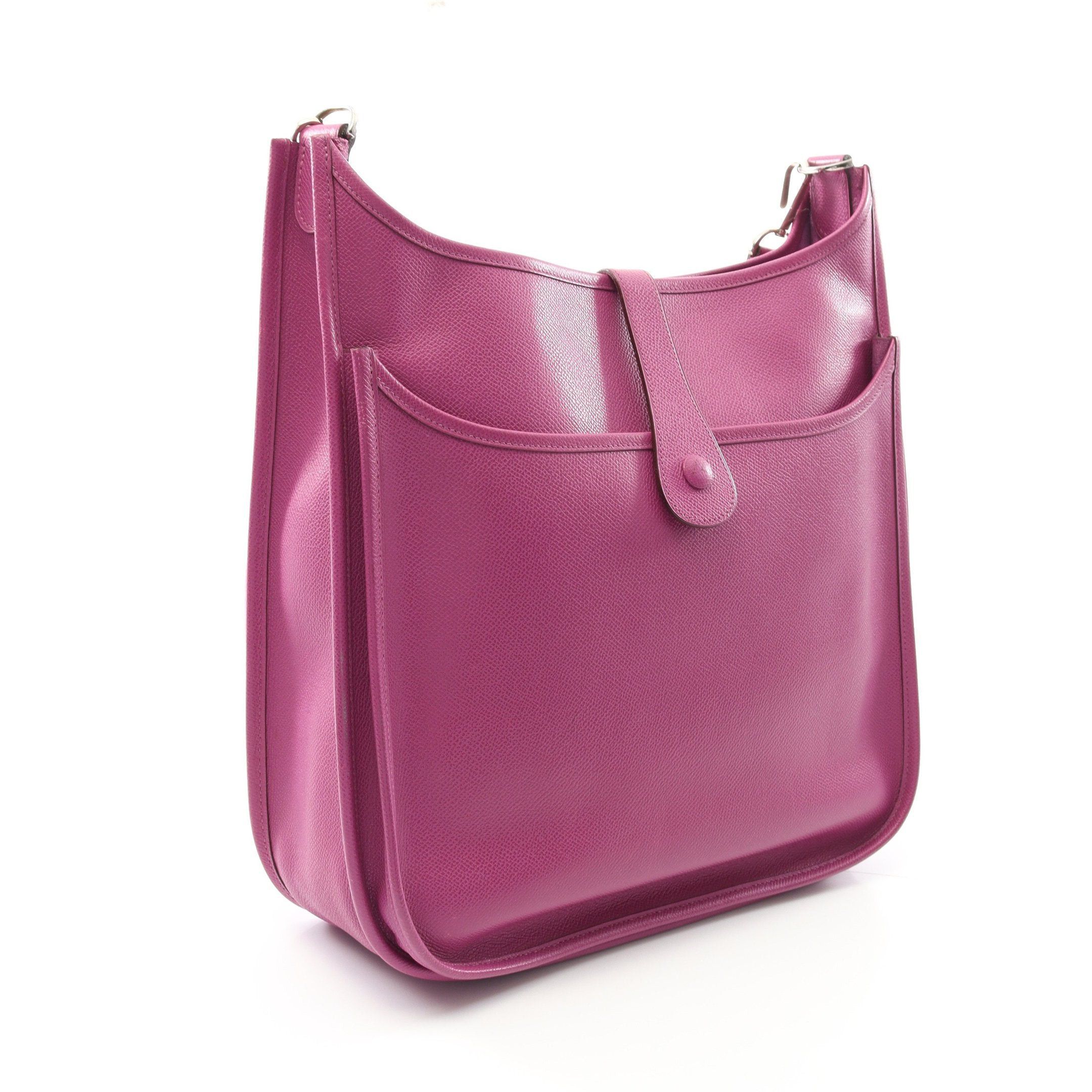 Hermes Hermes Evelyn 2 De Gm Cyclamen Shoulder Bag Veau Epsom Purple Silver Hardware □H Stamp Size ONE SIZE - 2 Thumbnail