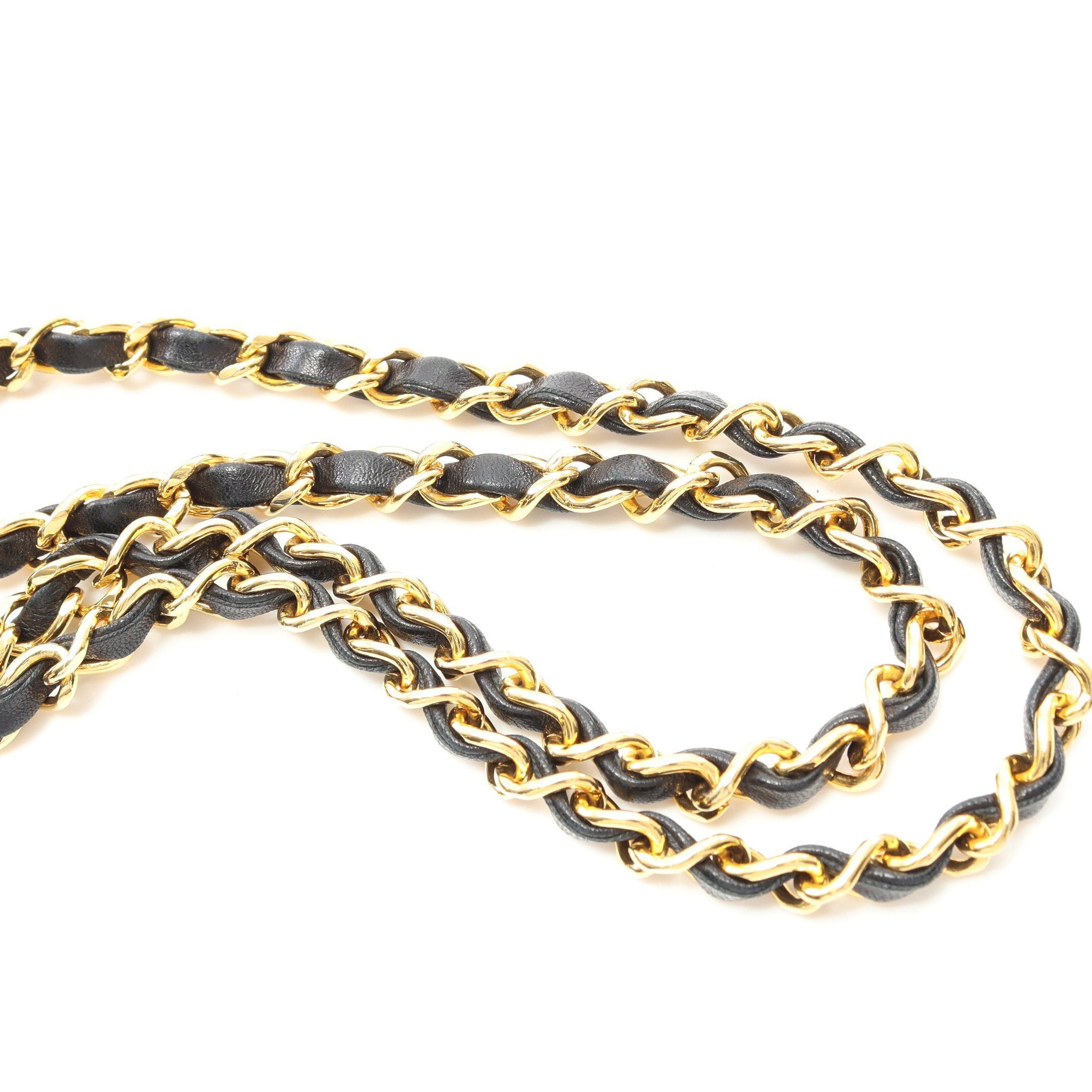 Chanel Chanel Matelasse Chain Shoulder Bag Lambskin Black Gold Hardware Size ONE SIZE - 11 Thumbnail