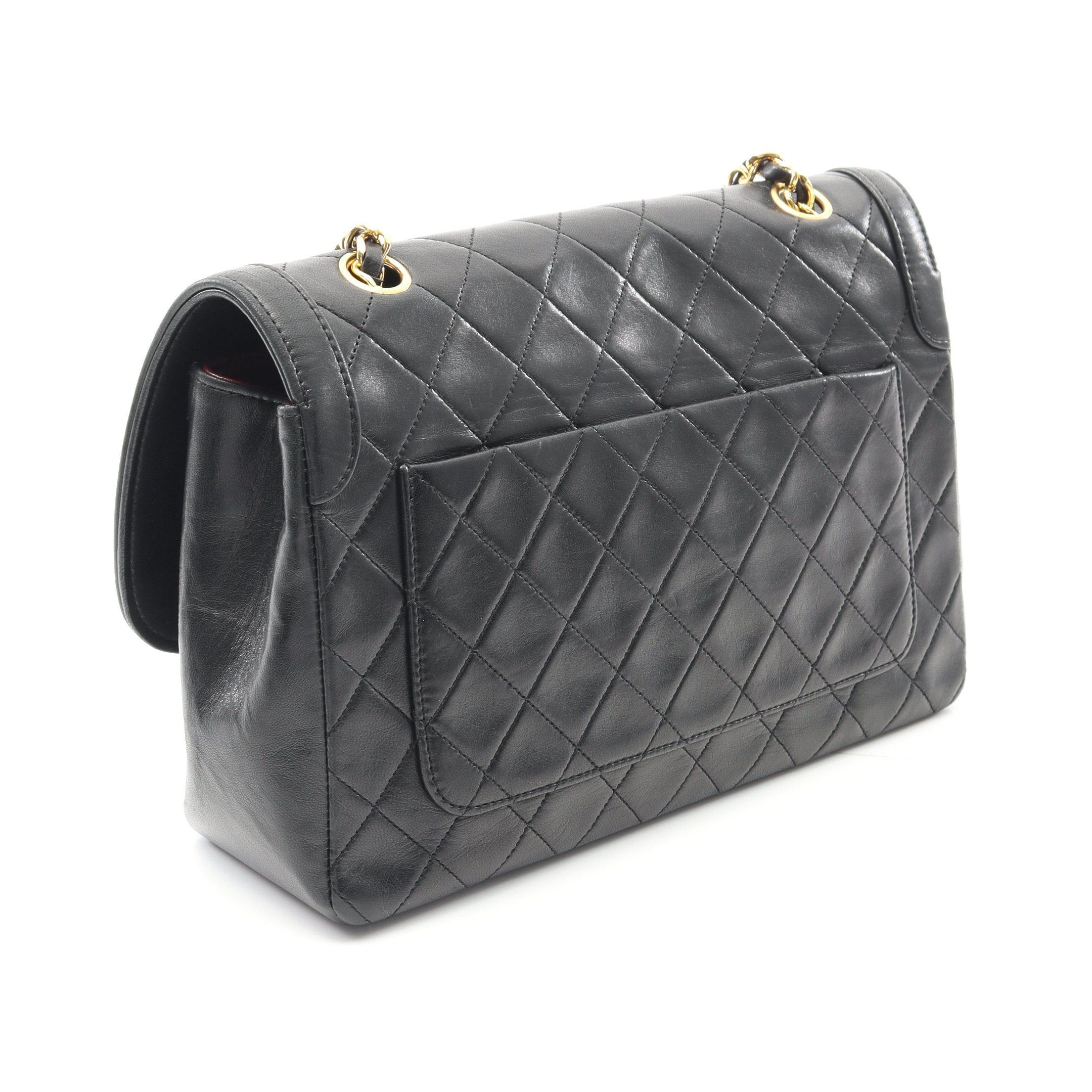 Chanel Chanel Matelasse Chain Shoulder Bag Lambskin Black Gold Hardware Size ONE SIZE - 2 Thumbnail