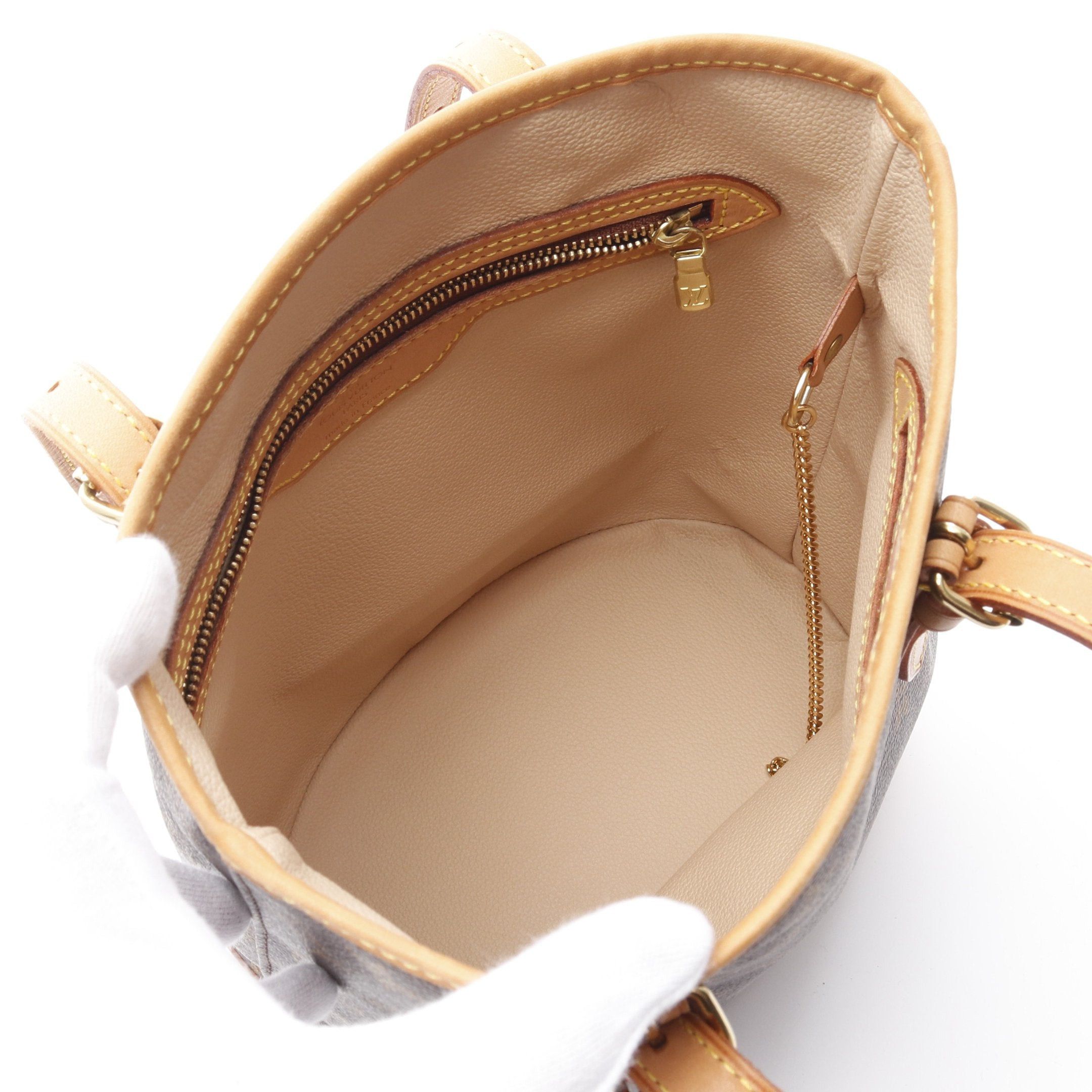 Louis Vuitton Louis Vuitton Bucket Pm Monogram Handbag Leather Brown Size ONE SIZE - 3 Thumbnail