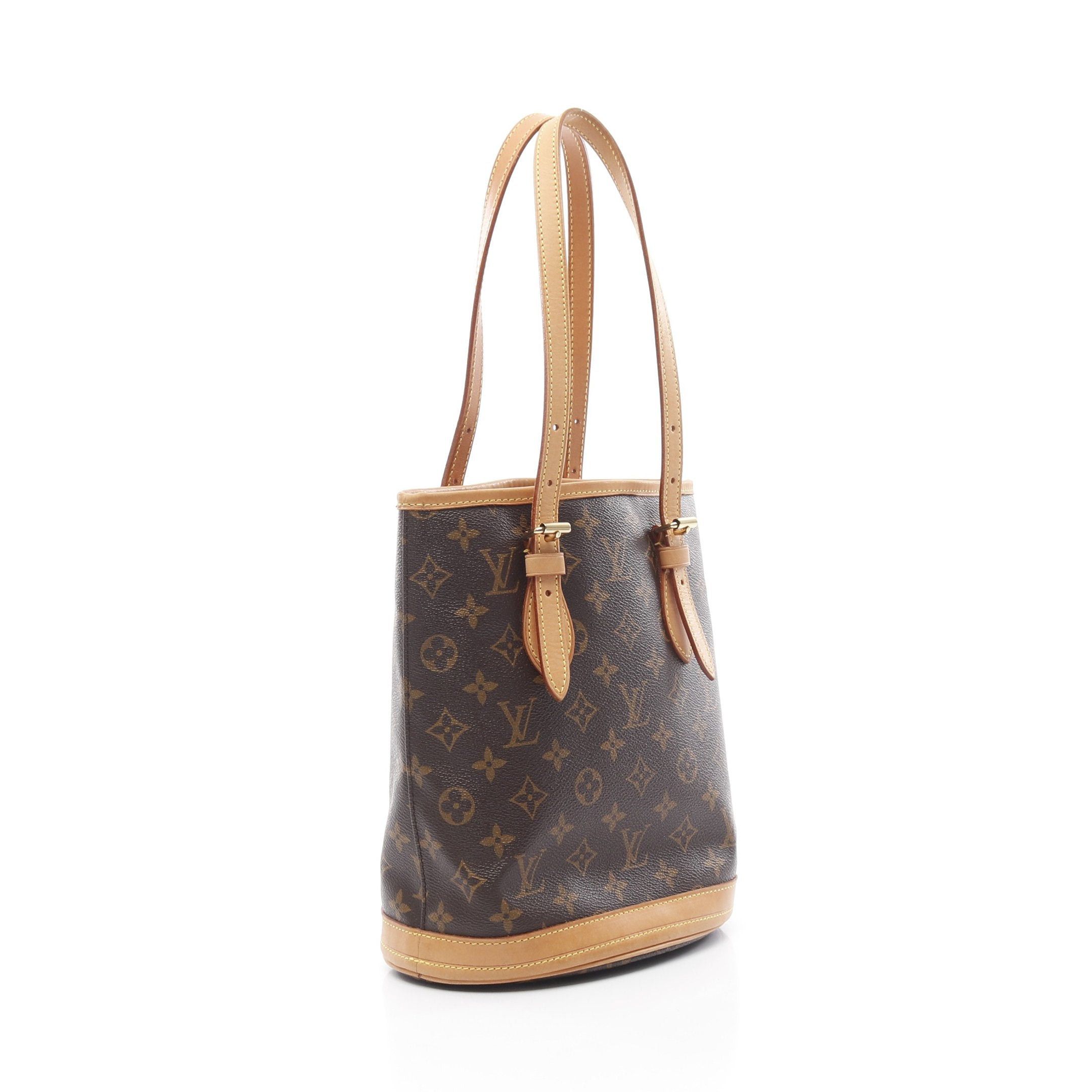 Louis Vuitton Louis Vuitton Bucket Pm Monogram Handbag Leather Brown Size ONE SIZE - 2 Thumbnail