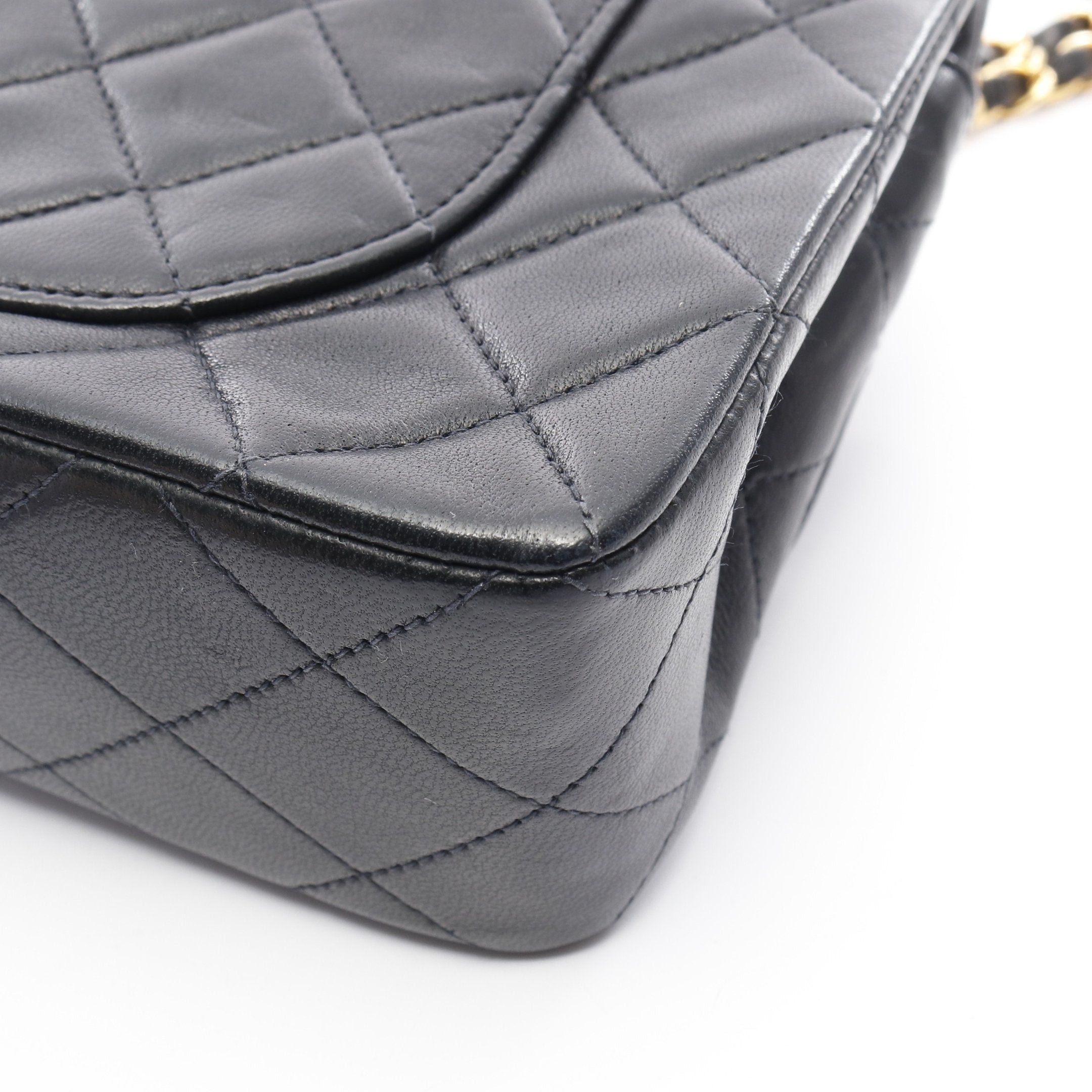 Chanel Chanel Matelasse Double Flap Chain Shoulder Bag Lambskin Black Gold Hardware Size ONE SIZE - 7 Thumbnail