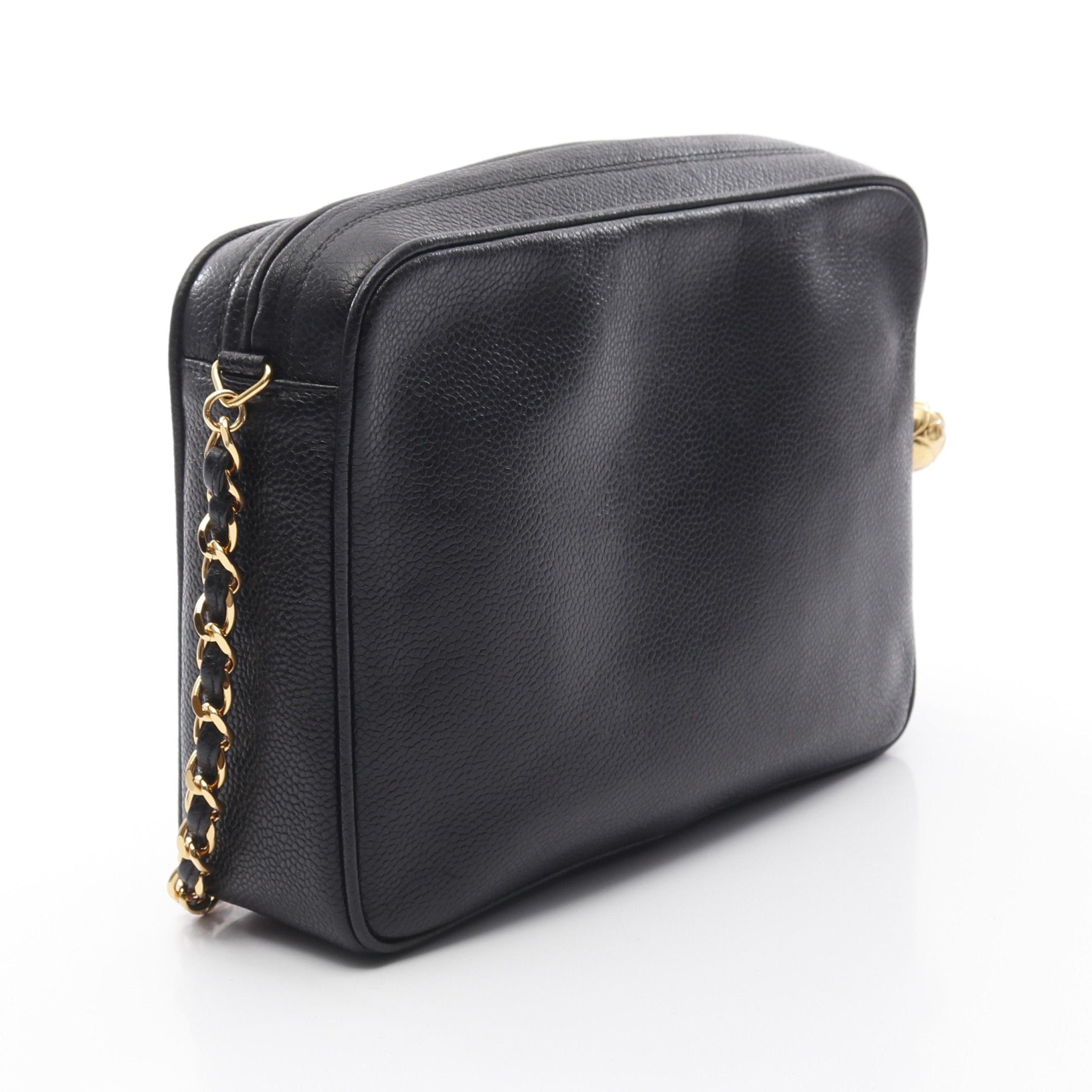 Chanel Chanel Triple Coco Mark Chain Shoulder Bag Caviar Skin Black Gold Hardware Size ONE SIZE - 2 Thumbnail