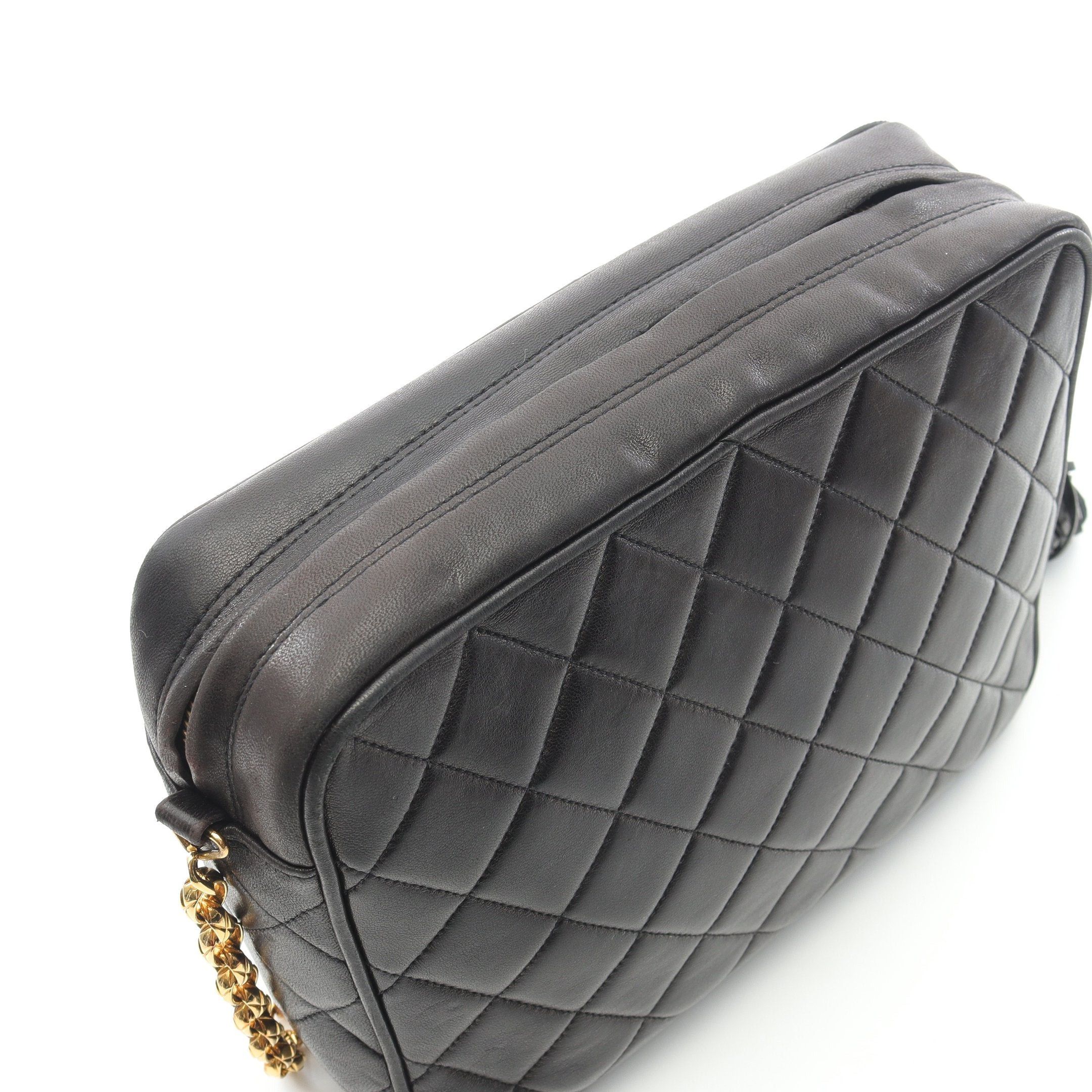 Chanel Chanel Matelasse Chain Shoulder Bag Tassel Lambskin Black Gold Hardware Size ONE SIZE - 7 Thumbnail