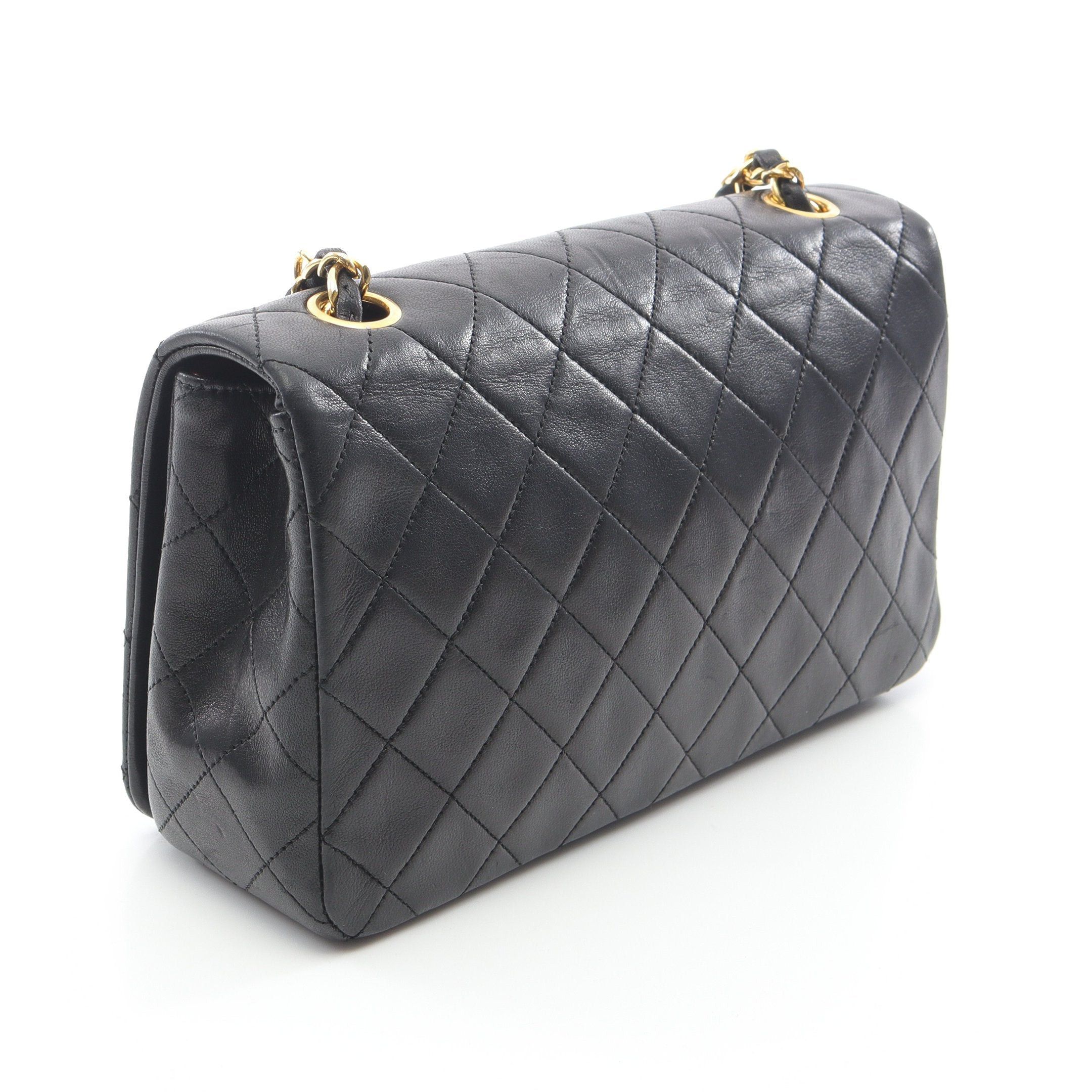 Chanel Chanel Full Flap Matelasse Chain Shoulder Bag Lambskin Black Gold Hardware Size ONE SIZE - 2 Thumbnail