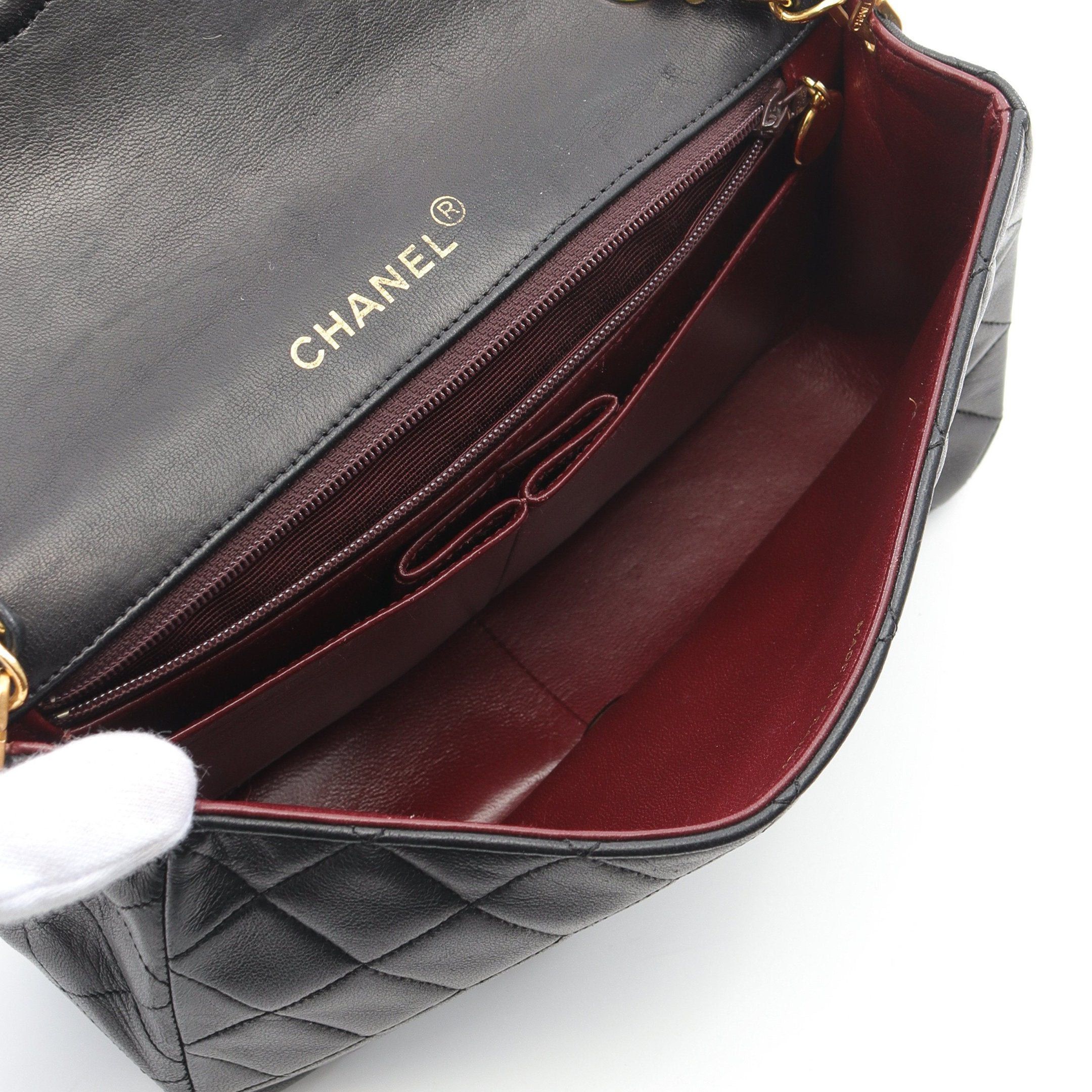 Chanel Chanel Full Flap Matelasse Chain Shoulder Bag Lambskin Black Gold Hardware Size ONE SIZE - 3 Thumbnail