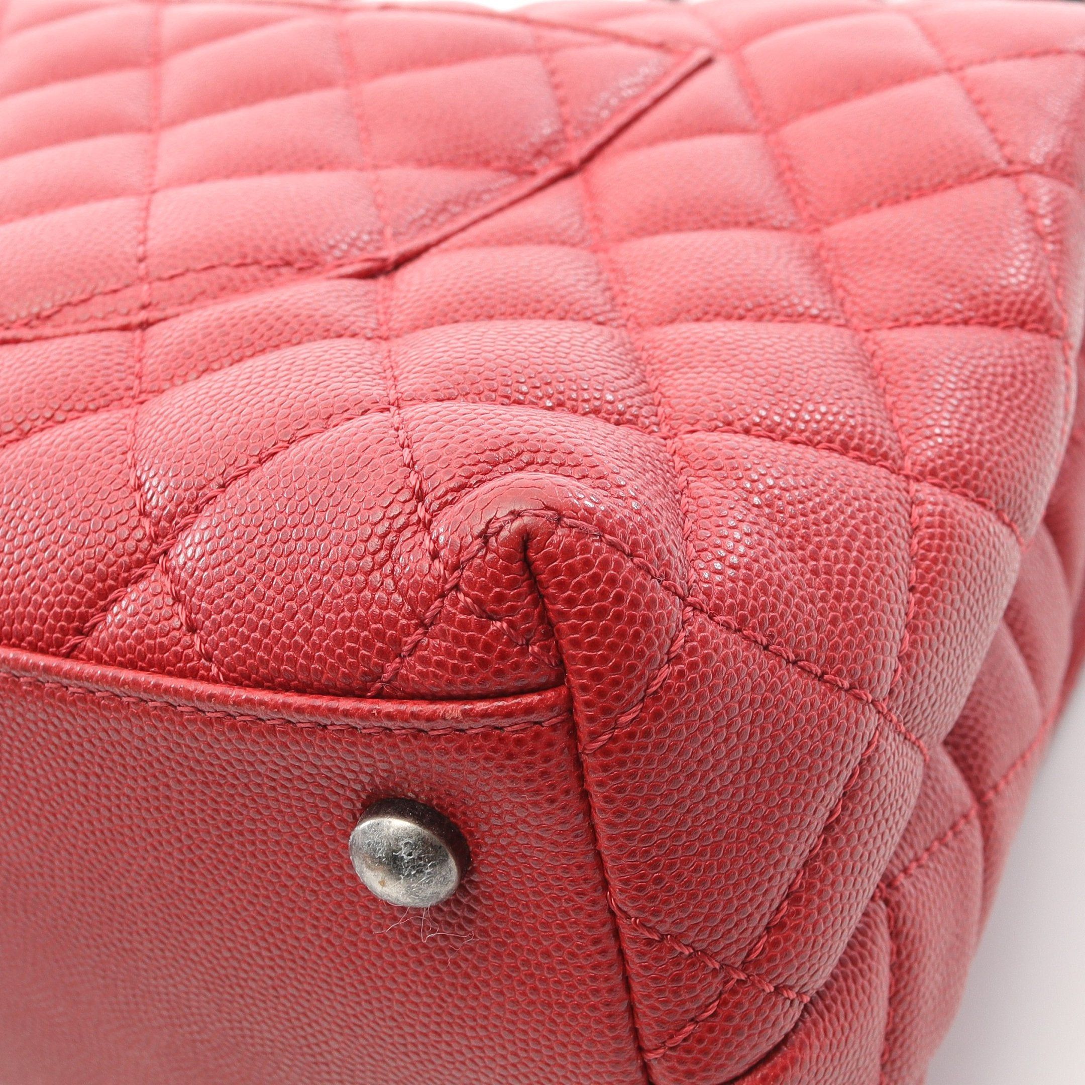 Chanel Chanel Coco Handle 29 Top Flap Bag Matelasse Handbag Caviar Skin Red Antique Silver Hardware Size ONE SIZE - 9 Thumbnail