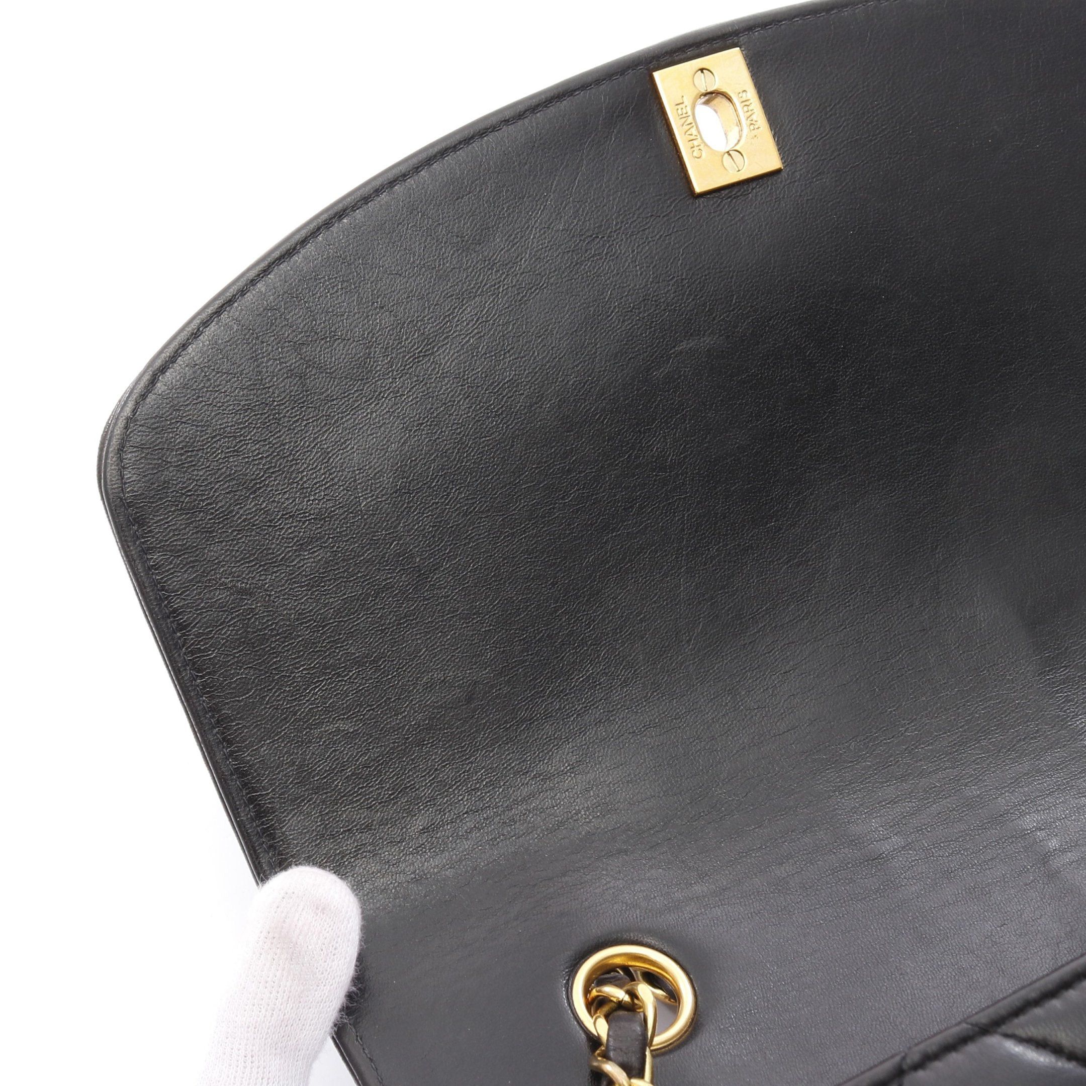 Chanel Chanel Matelasse Diana Flap Chain Shoulder Bag Lambskin Black Gold Hardware Size ONE SIZE - 10 Thumbnail