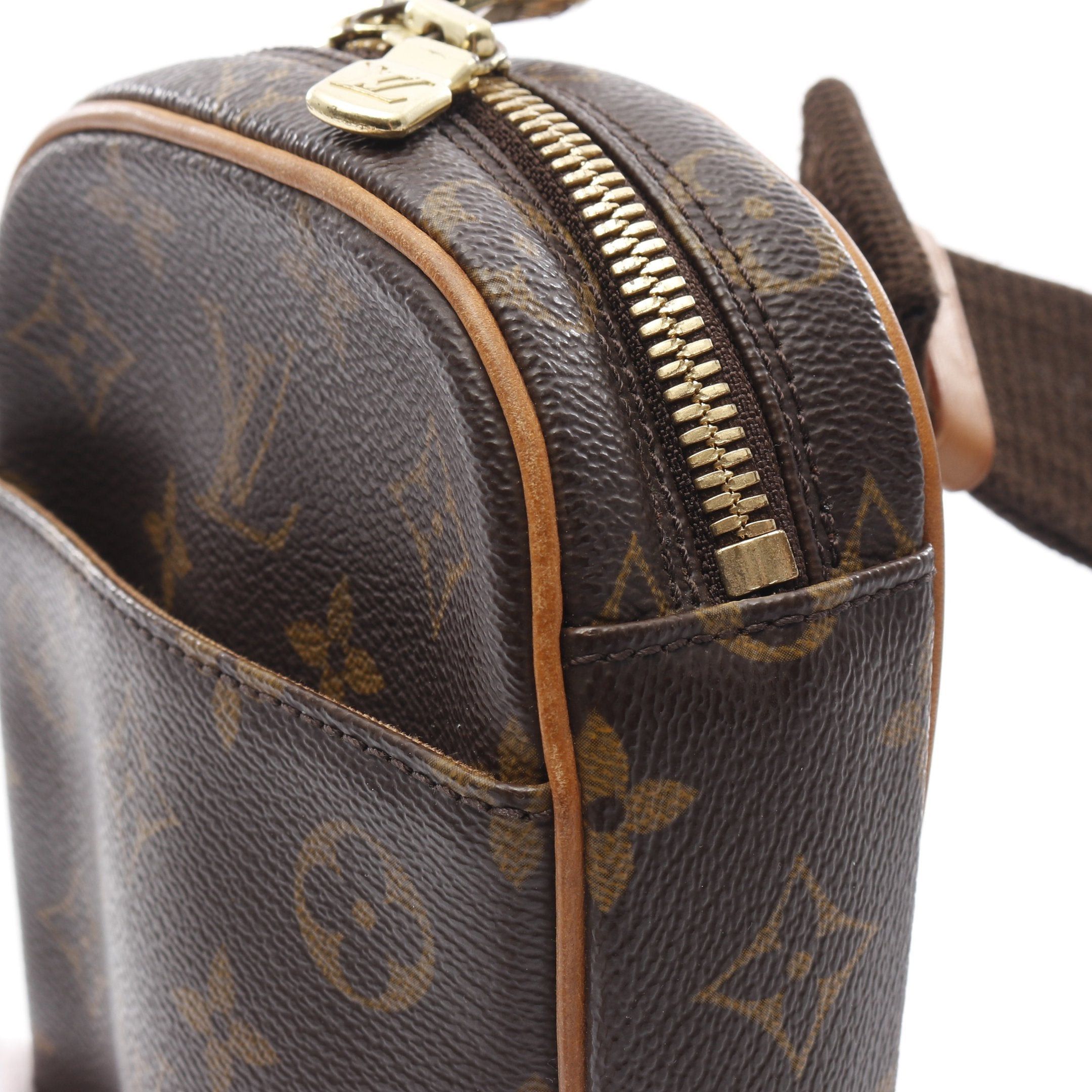 Louis Vuitton Louis Vuitton Pochette Ganju Monogram Body Bag Leather Brown Size ONE SIZE - 8 Thumbnail