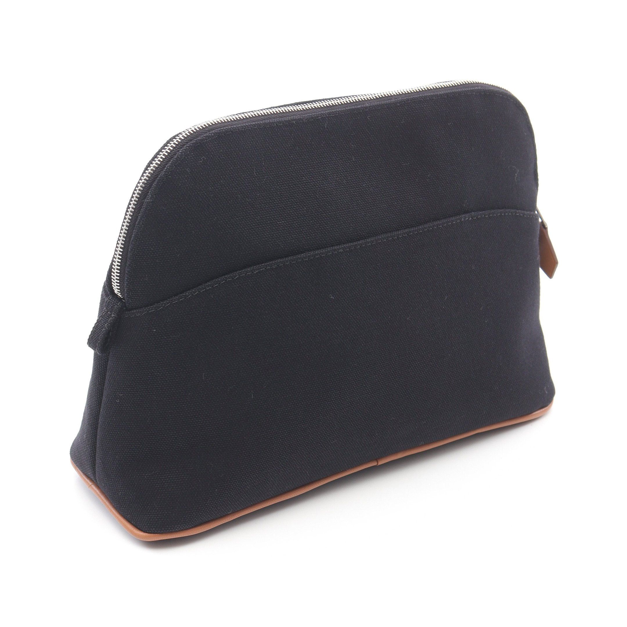 Hermes Hermes Bolide Mm 25 Pouch Canvas Leather Black Silver Hardware Size ONE SIZE - 2 Thumbnail
