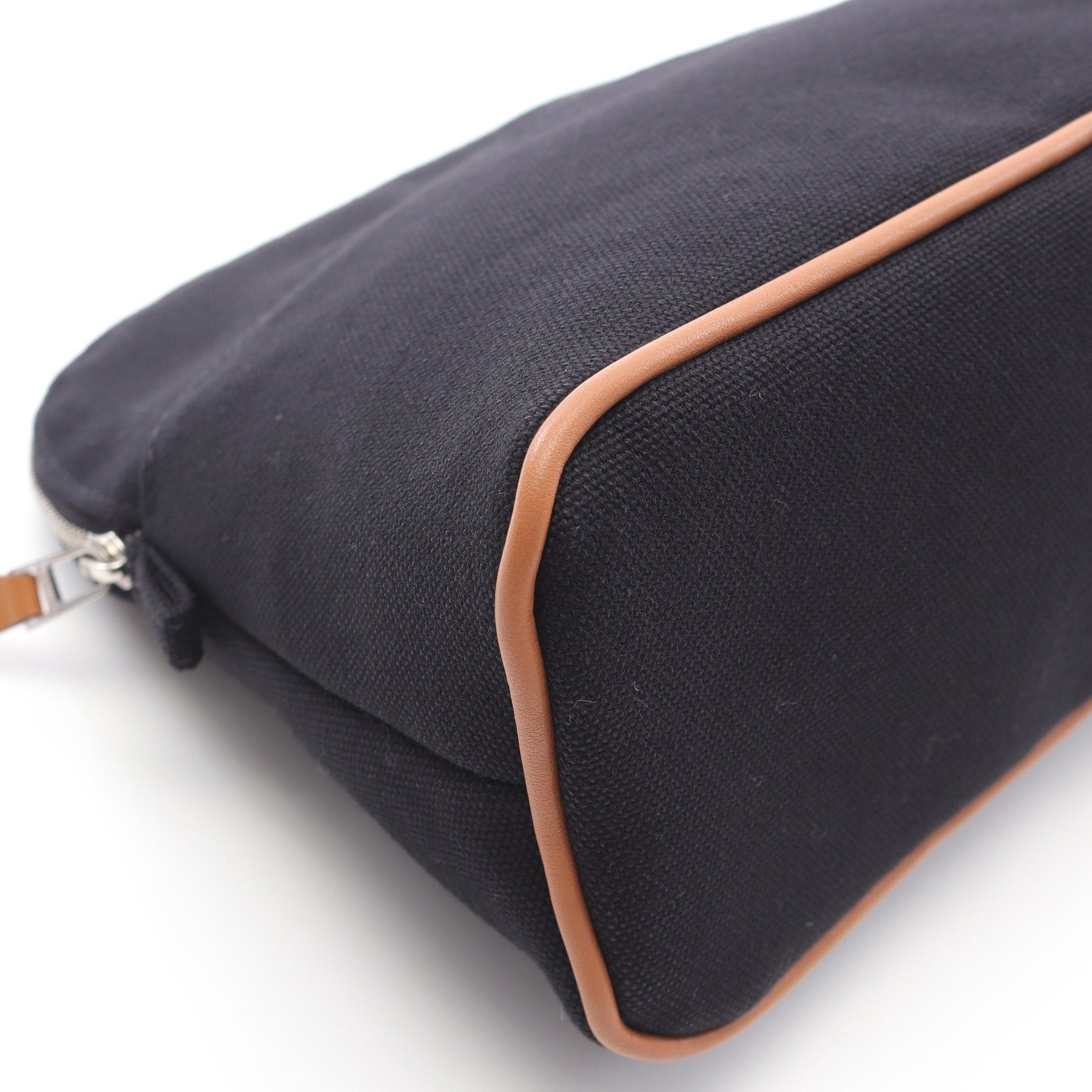 Hermes Hermes Bolide Mm 25 Pouch Canvas Leather Black Silver Hardware Size ONE SIZE - 5 Thumbnail