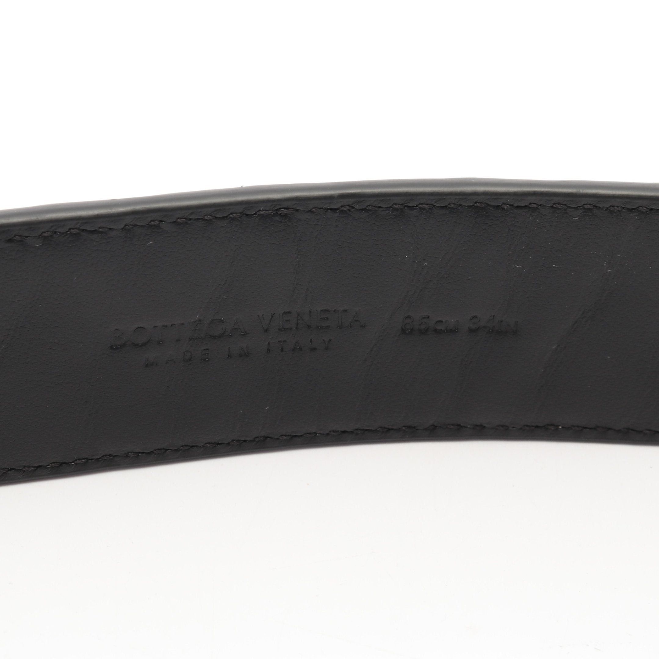 Bottega Veneta Bottega Veneta Intrecciato Belt Leather Black Size ONE SIZE - 3 Thumbnail