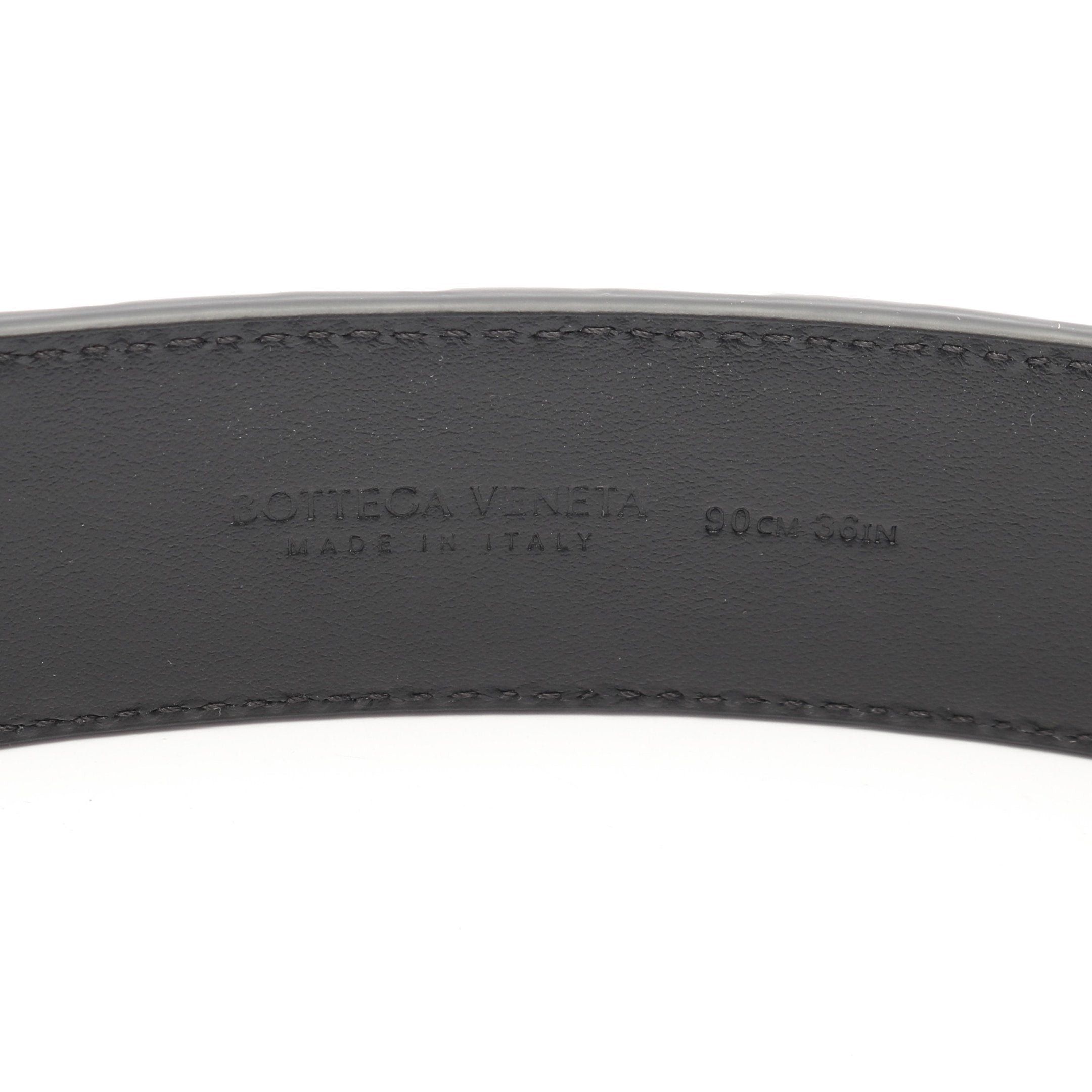 Bottega Veneta Bottega Veneta Intrecciato Belt Leather Black Size ONE SIZE - 4 Thumbnail