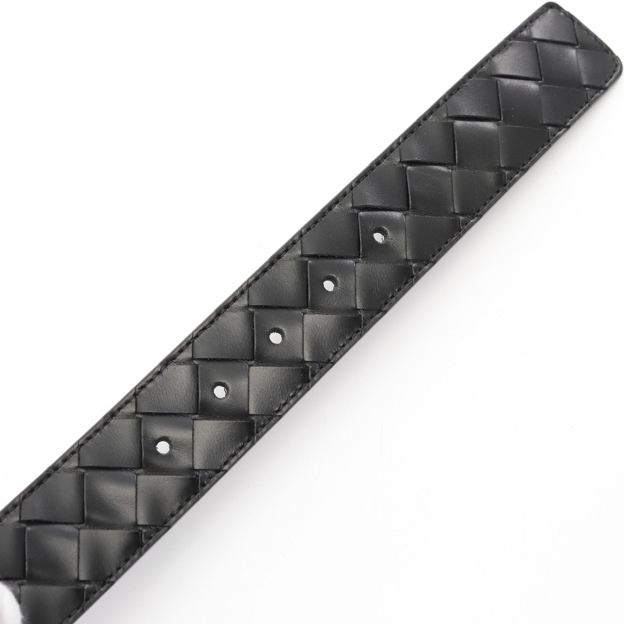 Bottega Veneta Bottega Veneta Intrecciato Belt Leather Black Size ONE SIZE - 3 Thumbnail