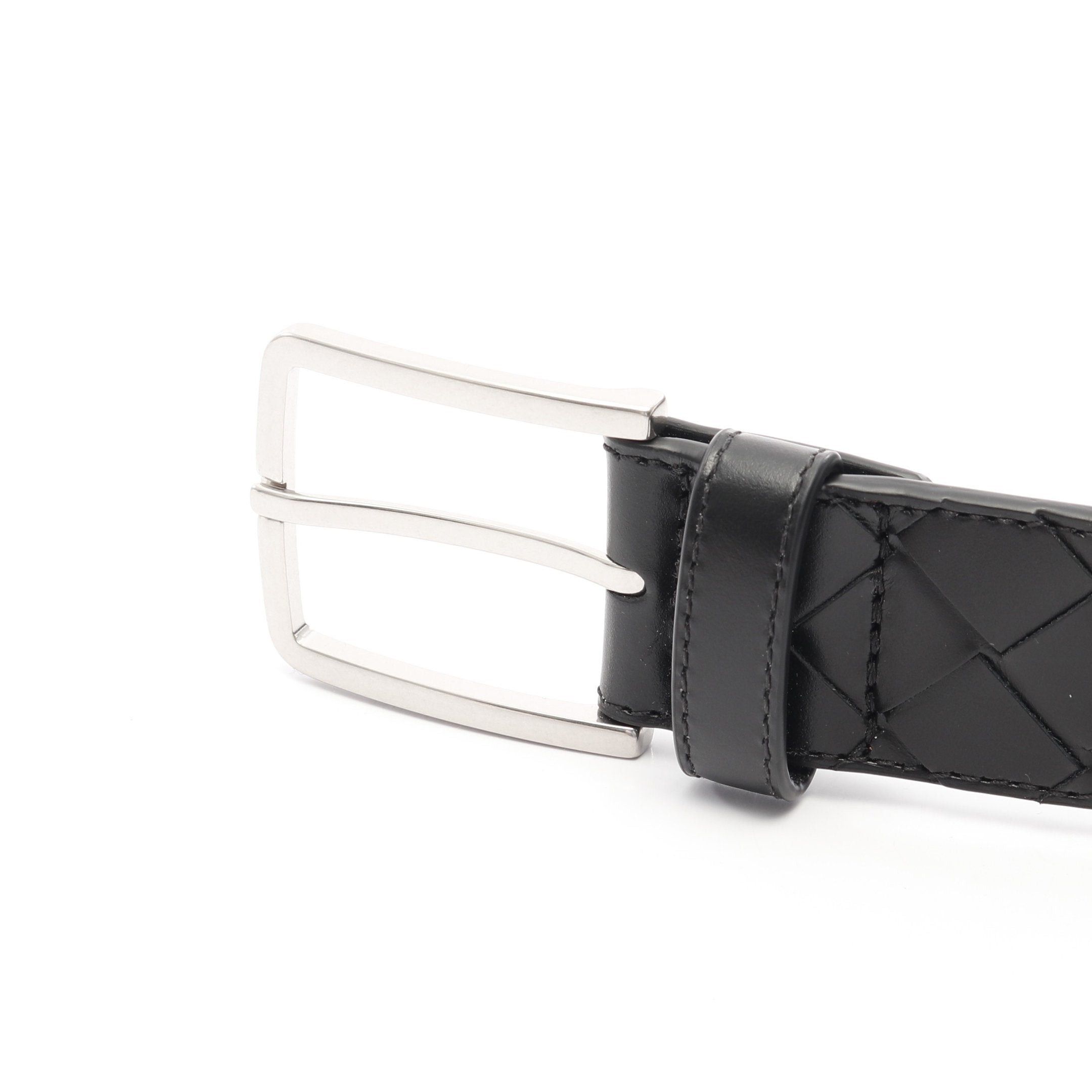 Bottega Veneta Bottega Veneta Intrecciato Belt Leather Black Size ONE SIZE - 2 Thumbnail