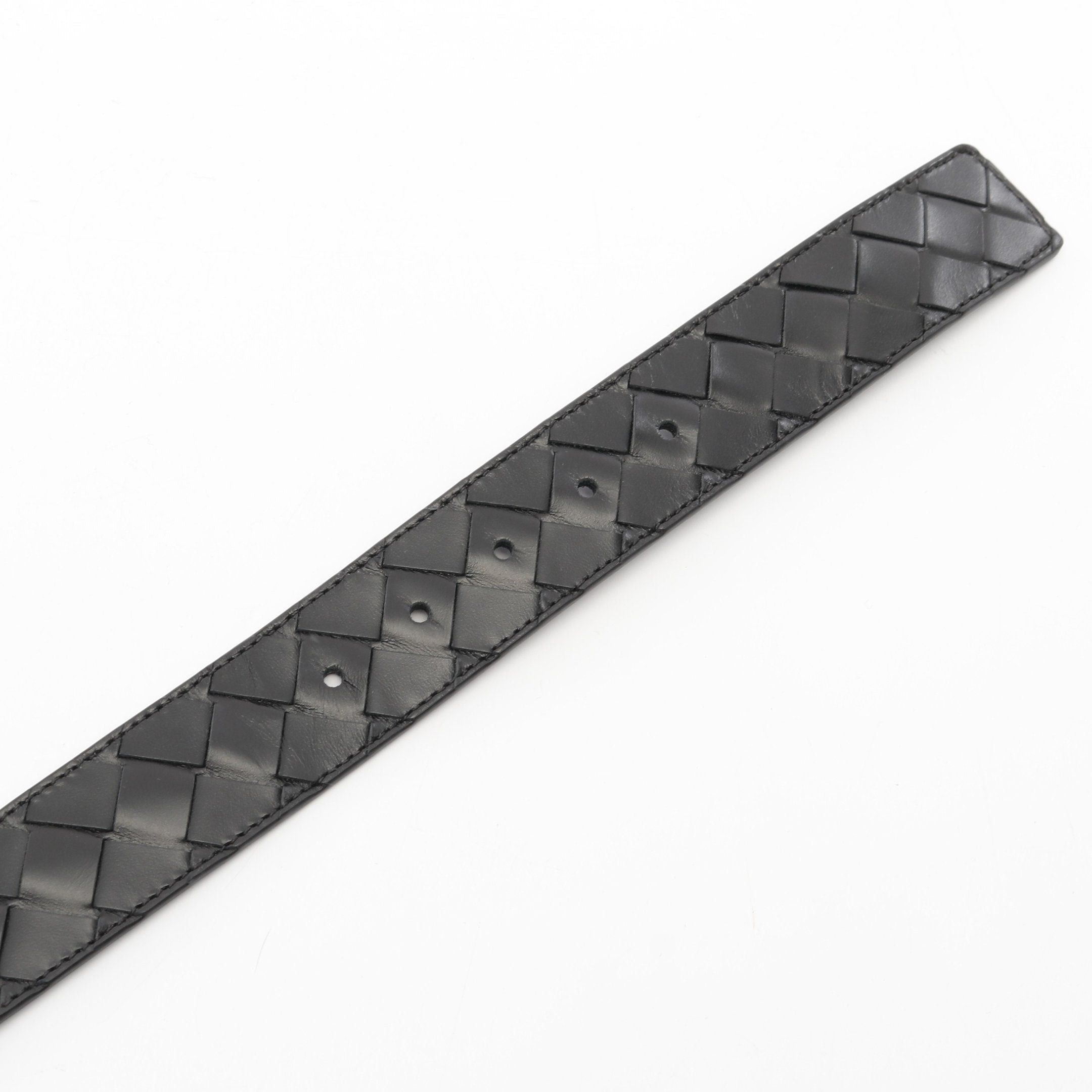 Bottega Veneta Bottega Veneta Intrecciato Belt Leather Black Size ONE SIZE - 3 Thumbnail