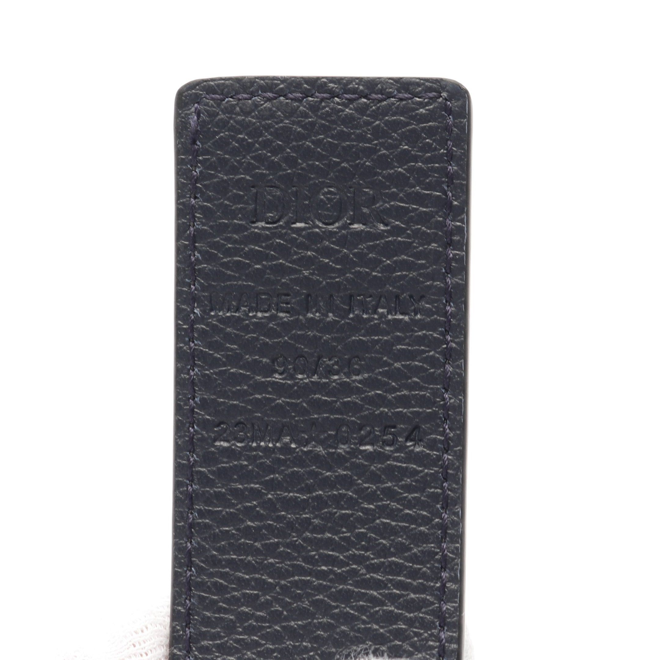 Dior Dior Cd 35Mm Belt Leather Black Navy Reversible Size ONE SIZE - 4 Thumbnail