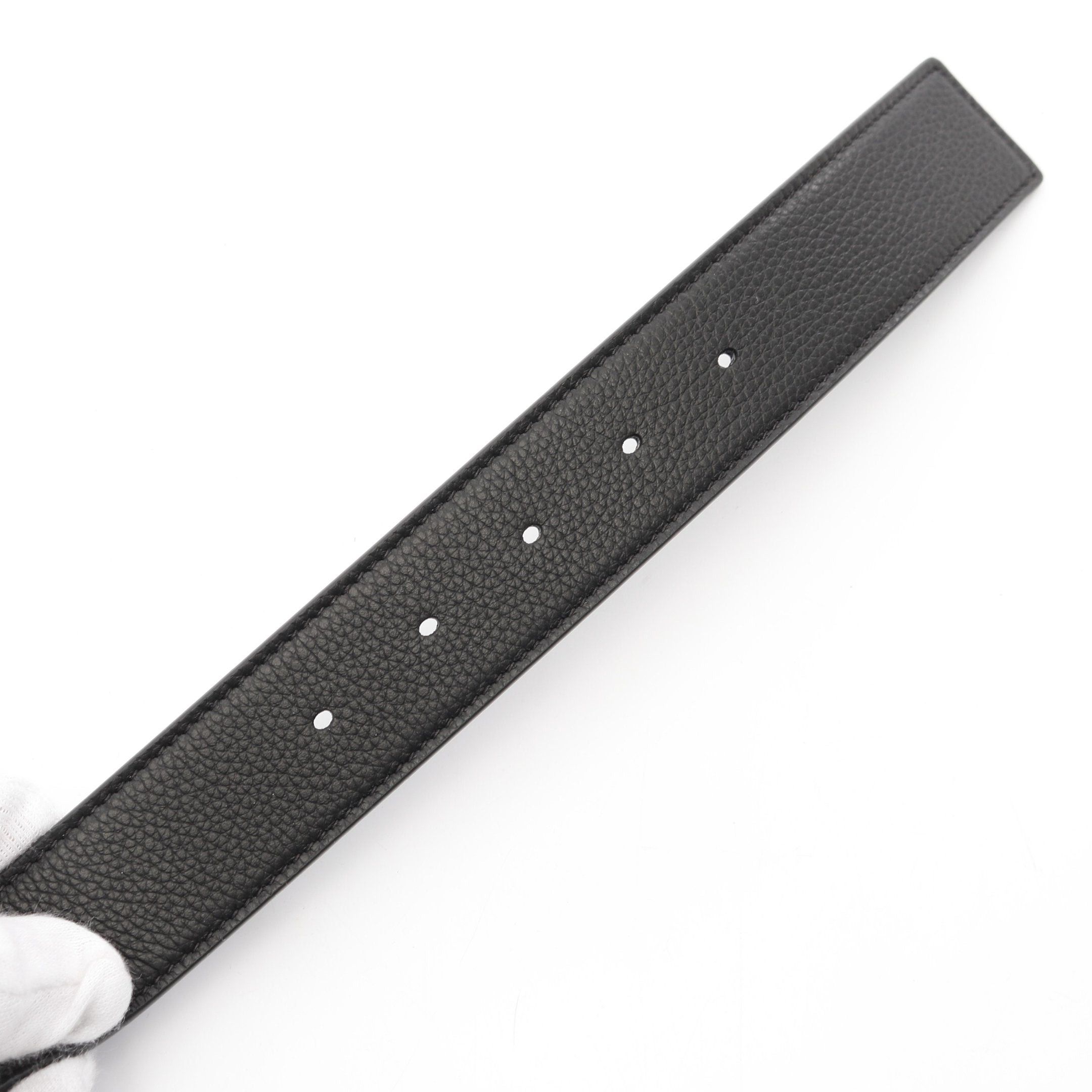 Dior Dior Cd 35Mm Belt Leather Black Navy Reversible Size ONE SIZE - 3 Thumbnail