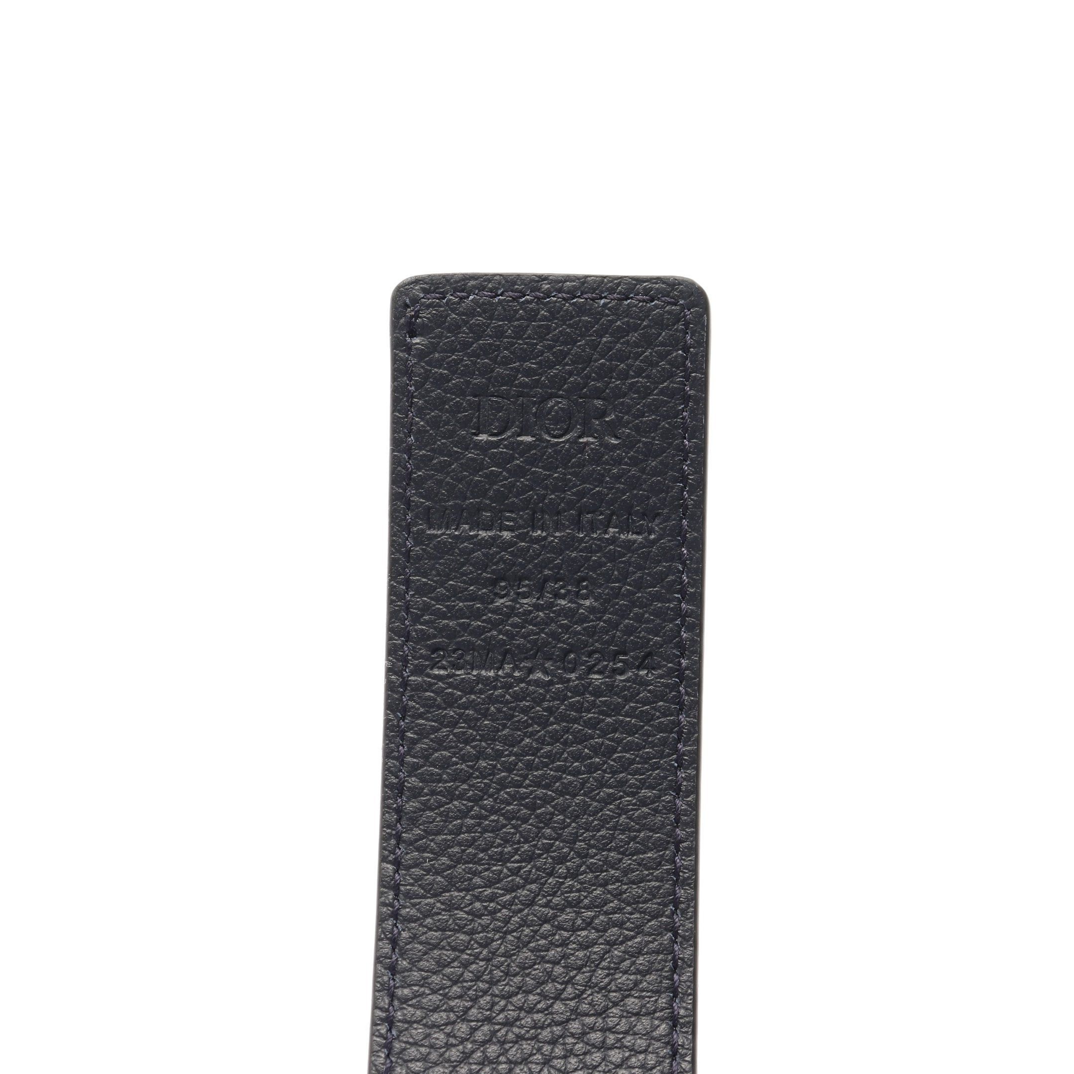 Dior Dior Cd 35Mm Belt Leather Black Navy Reversible Size ONE SIZE - 4 Thumbnail