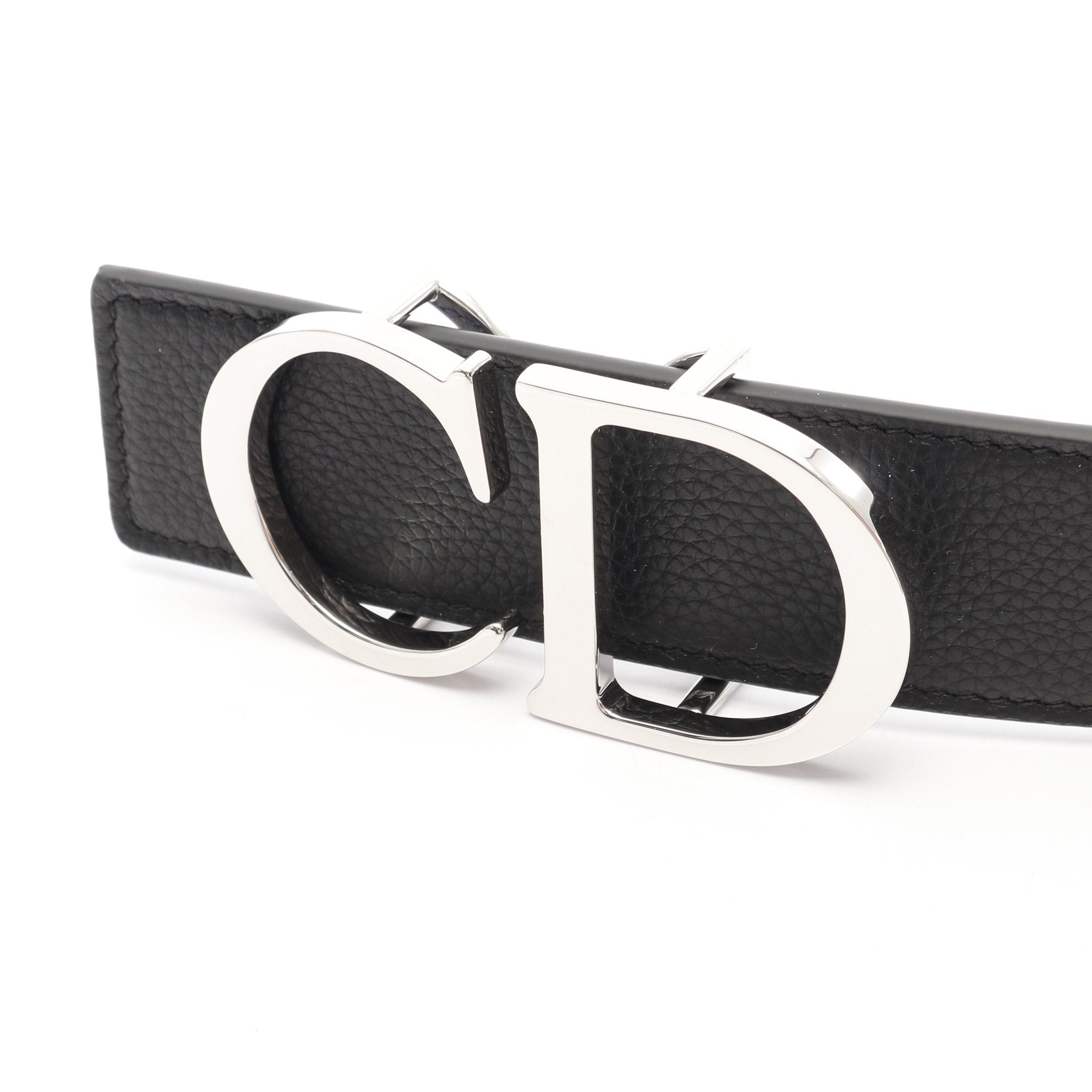 Dior Dior Cd 35Mm Belt Leather Black Navy Reversible Size ONE SIZE - 2 Thumbnail