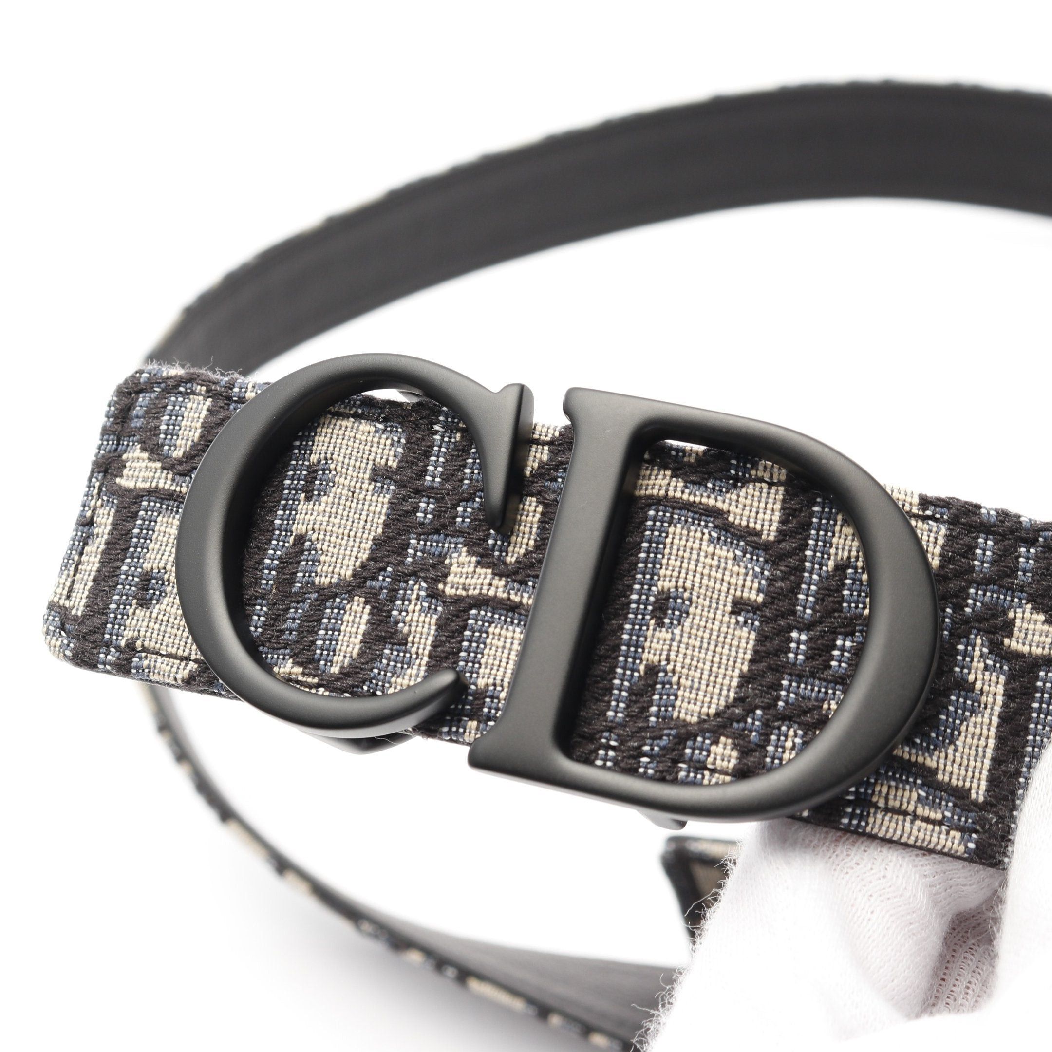 Dior Dior Cd 35Mm Oblique Belt Canvas Beige Black Blue Size ONE SIZE - 5 Thumbnail
