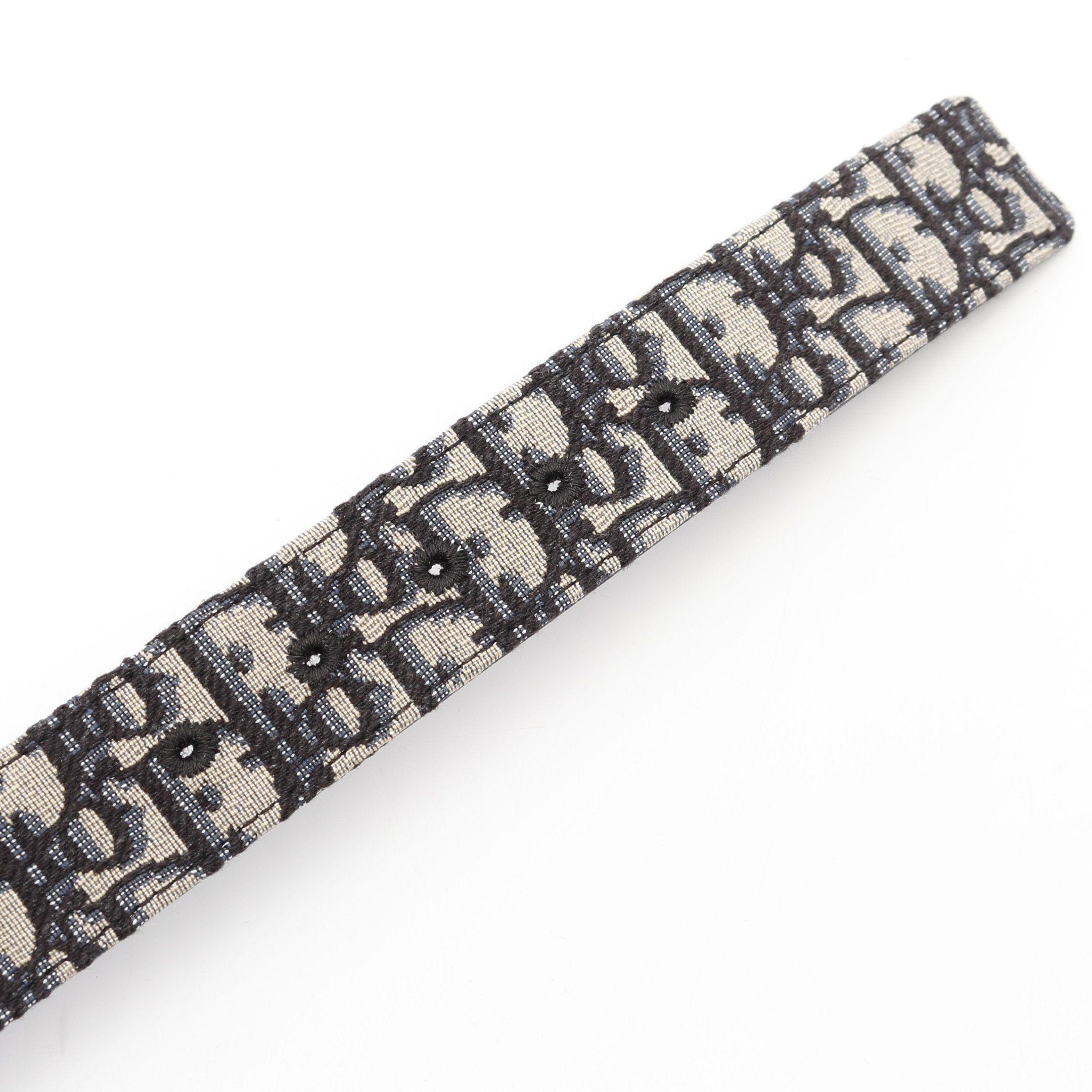 Dior Dior Cd 35Mm Oblique Belt Canvas Beige Black Blue Size ONE SIZE - 3 Thumbnail