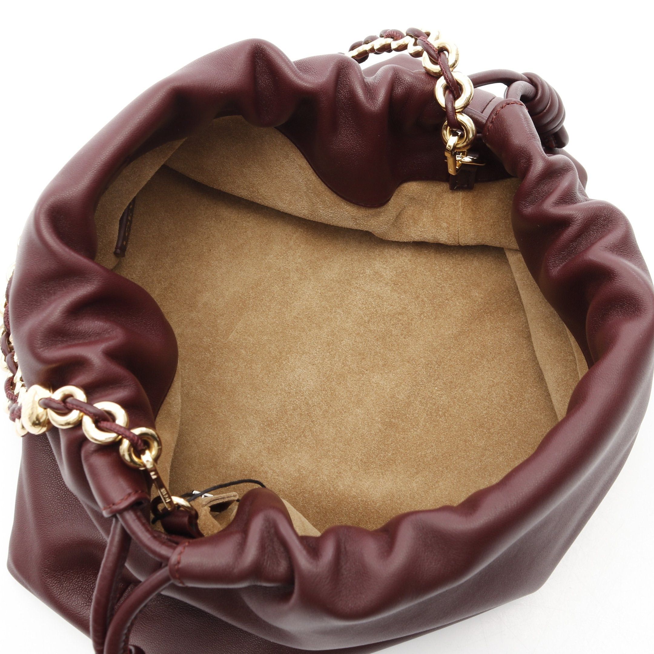 Loewe Loewe Flamenco Perth Medium Chain Shoulder Bag Leather Bordeaux Size ONE SIZE - 3 Thumbnail