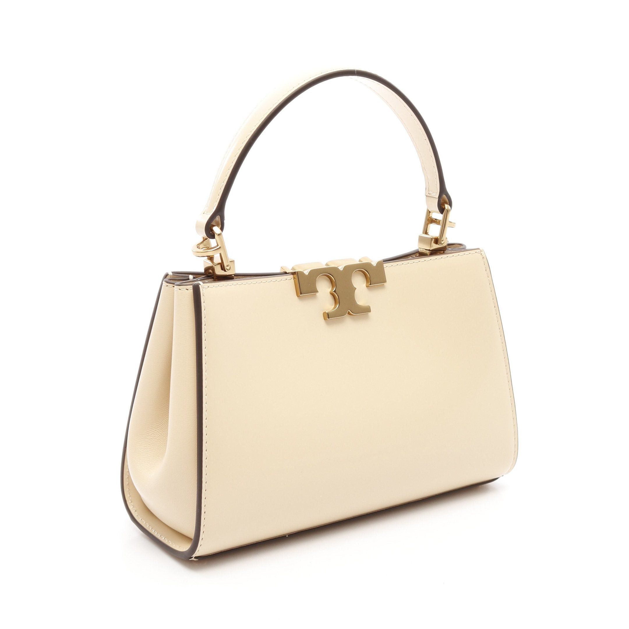 Tory Burch Tory Burch Mini Eleanor Satchel Handbag Leather Beige Size ONE SIZE - 2 Thumbnail