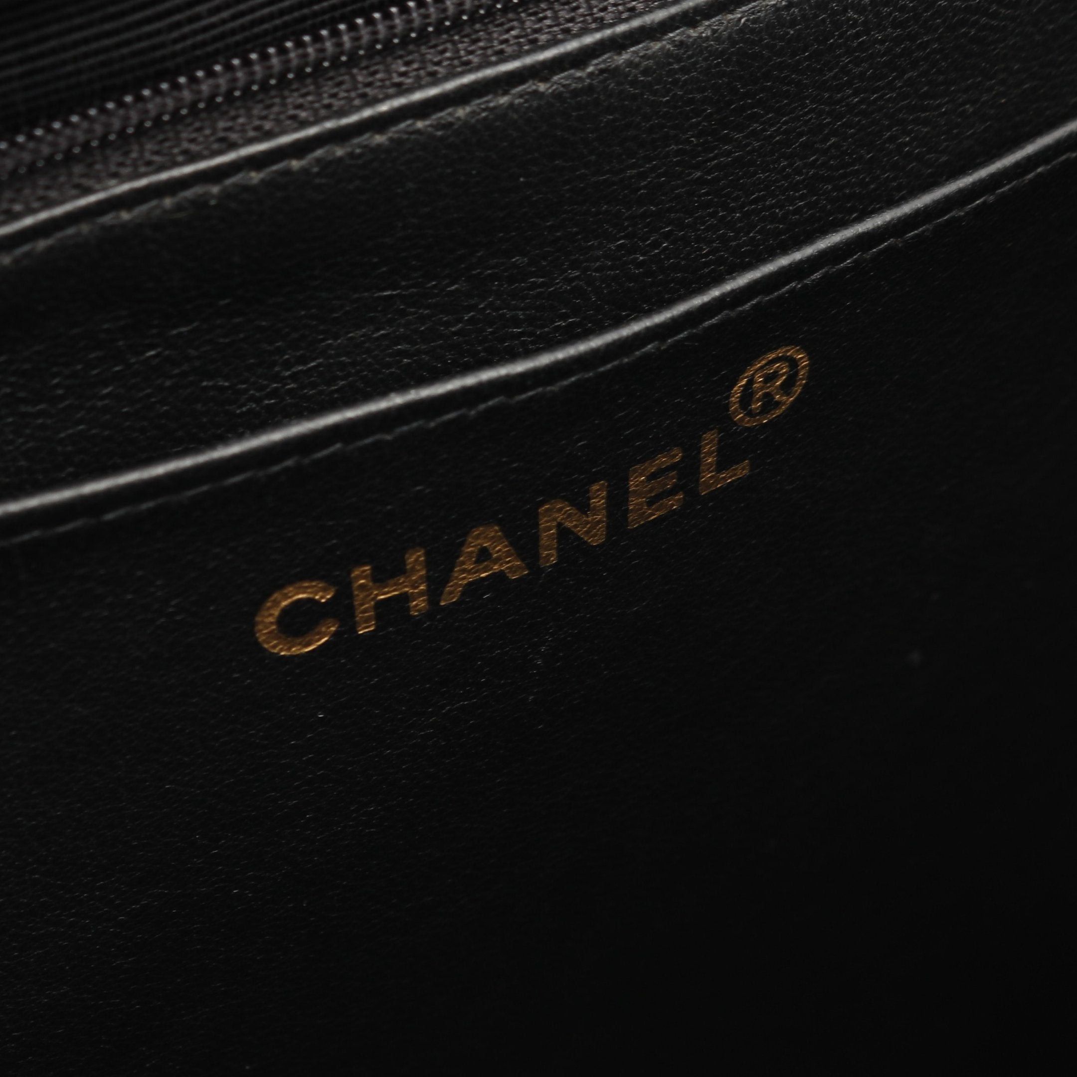 Chanel Chanel Decamatlassé 30 Single Flap Double Chain Shoulder Bag Lambskin Black Gold Hardware Size ONE SIZE - 4 Thumbnail