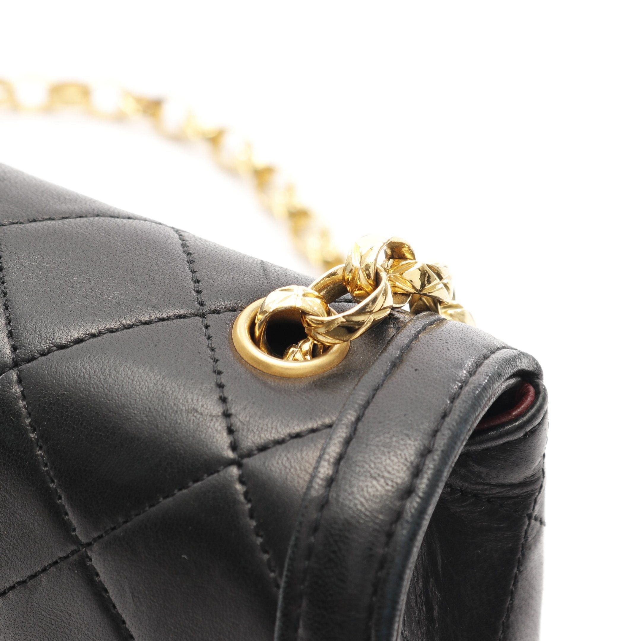 Chanel Chanel Matelasse Chain Shoulder Bag Lambskin Black Gold Hardware Size ONE SIZE - 8 Thumbnail