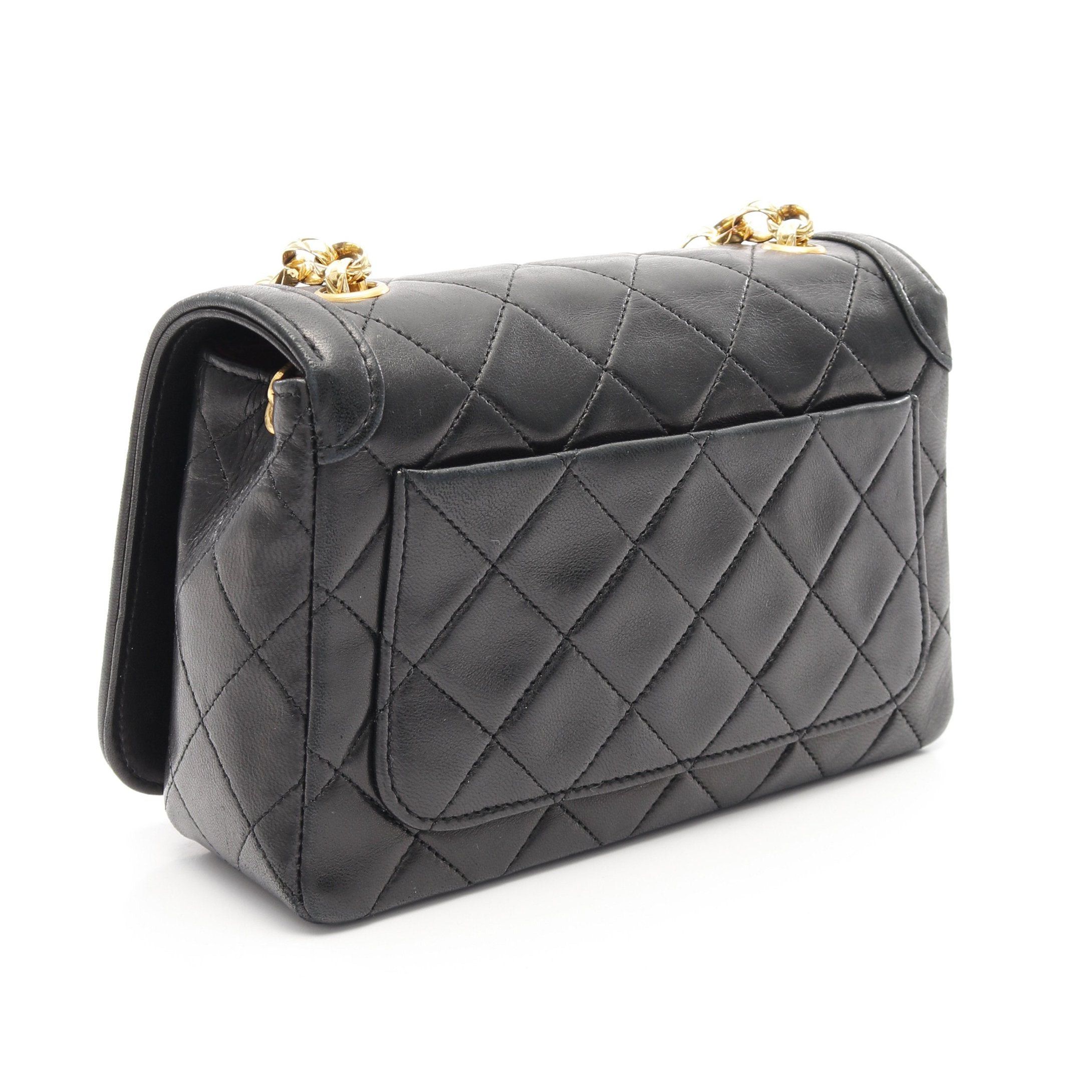 Chanel Chanel Matelasse Chain Shoulder Bag Lambskin Black Gold Hardware Size ONE SIZE - 2 Thumbnail