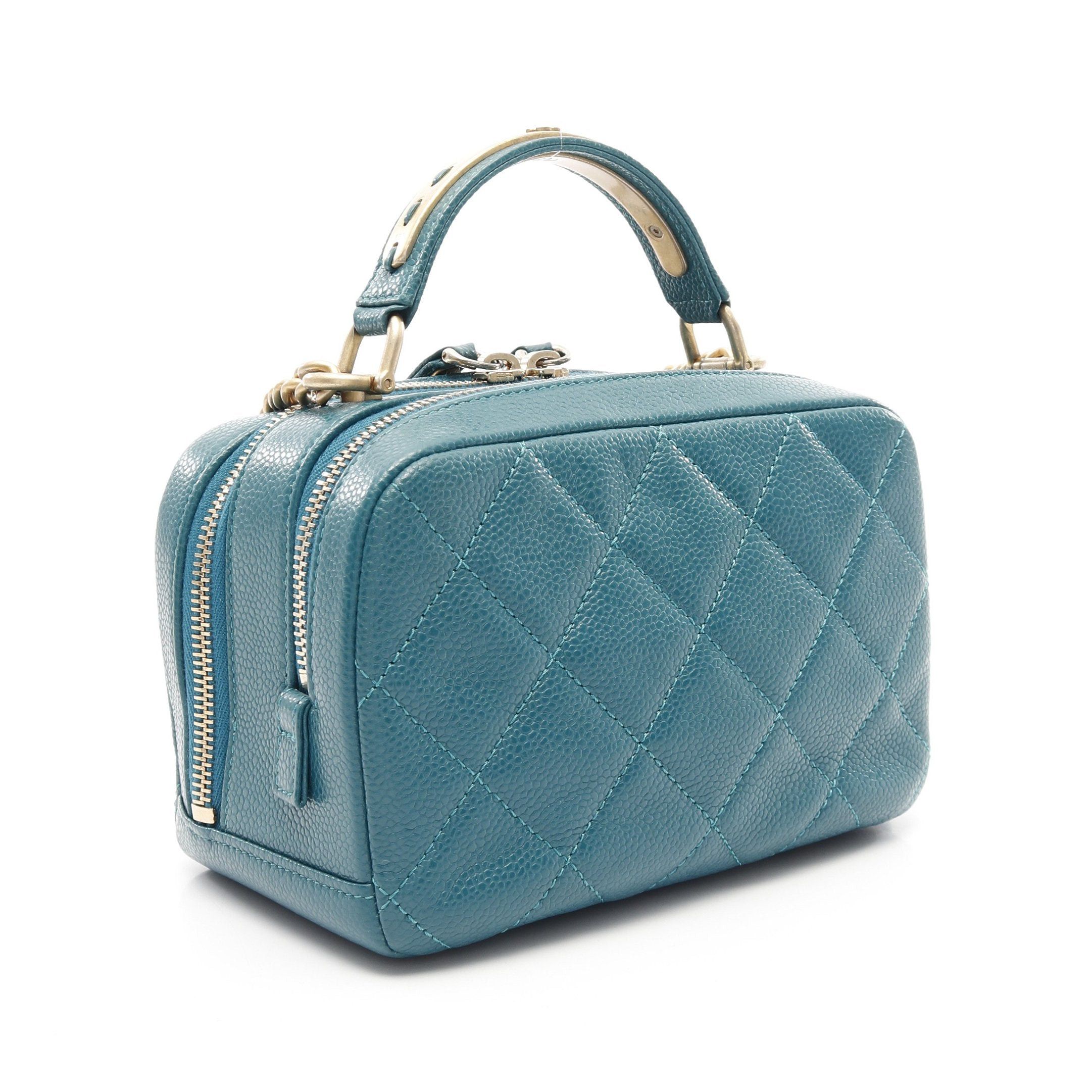 Chanel Chanel Matelasse Chain Shoulder Bag Caviar Skin Blue Green Gold Hardware Size ONE SIZE - 2 Thumbnail