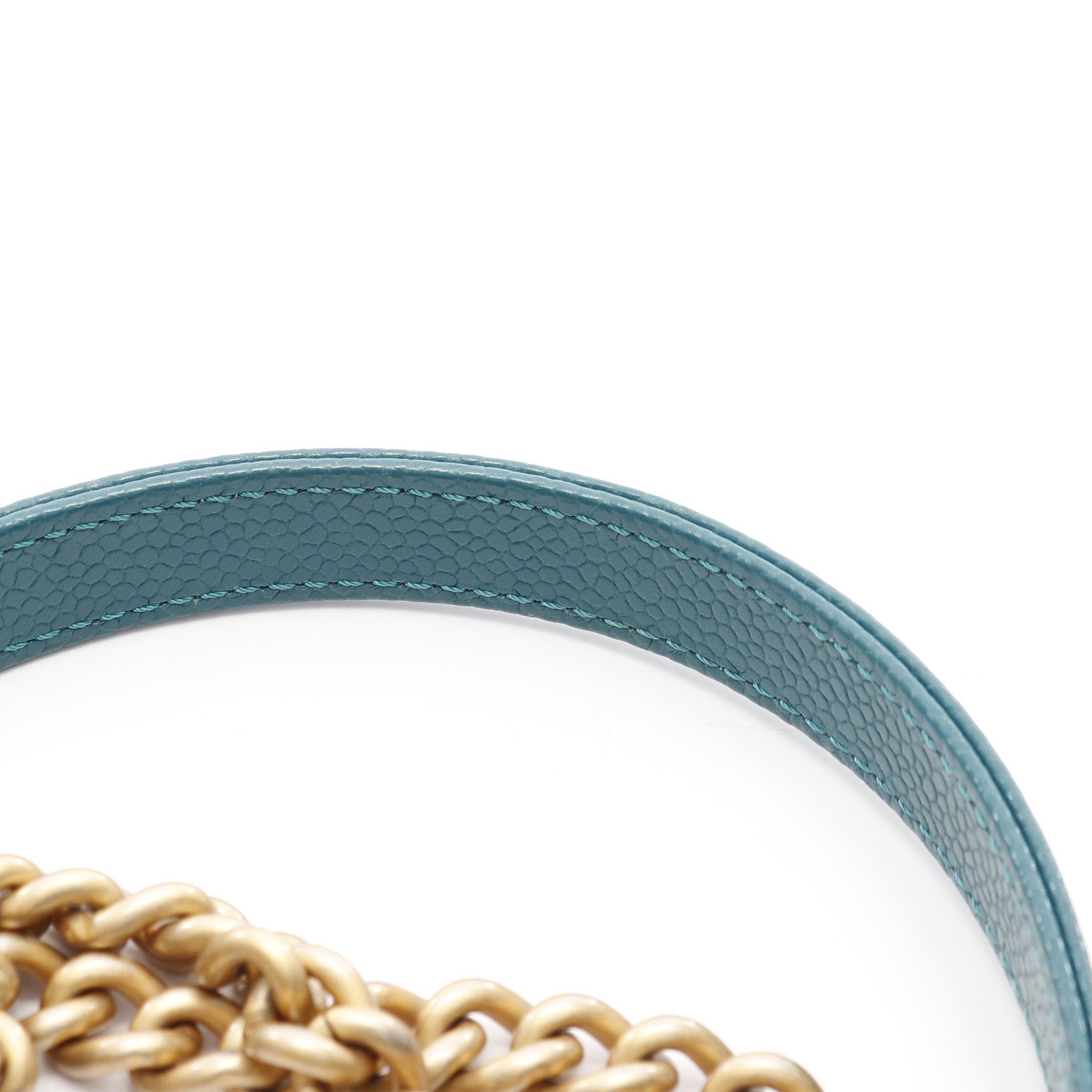 Chanel Chanel Matelasse Chain Shoulder Bag Caviar Skin Blue Green Gold Hardware Size ONE SIZE - 8 Thumbnail